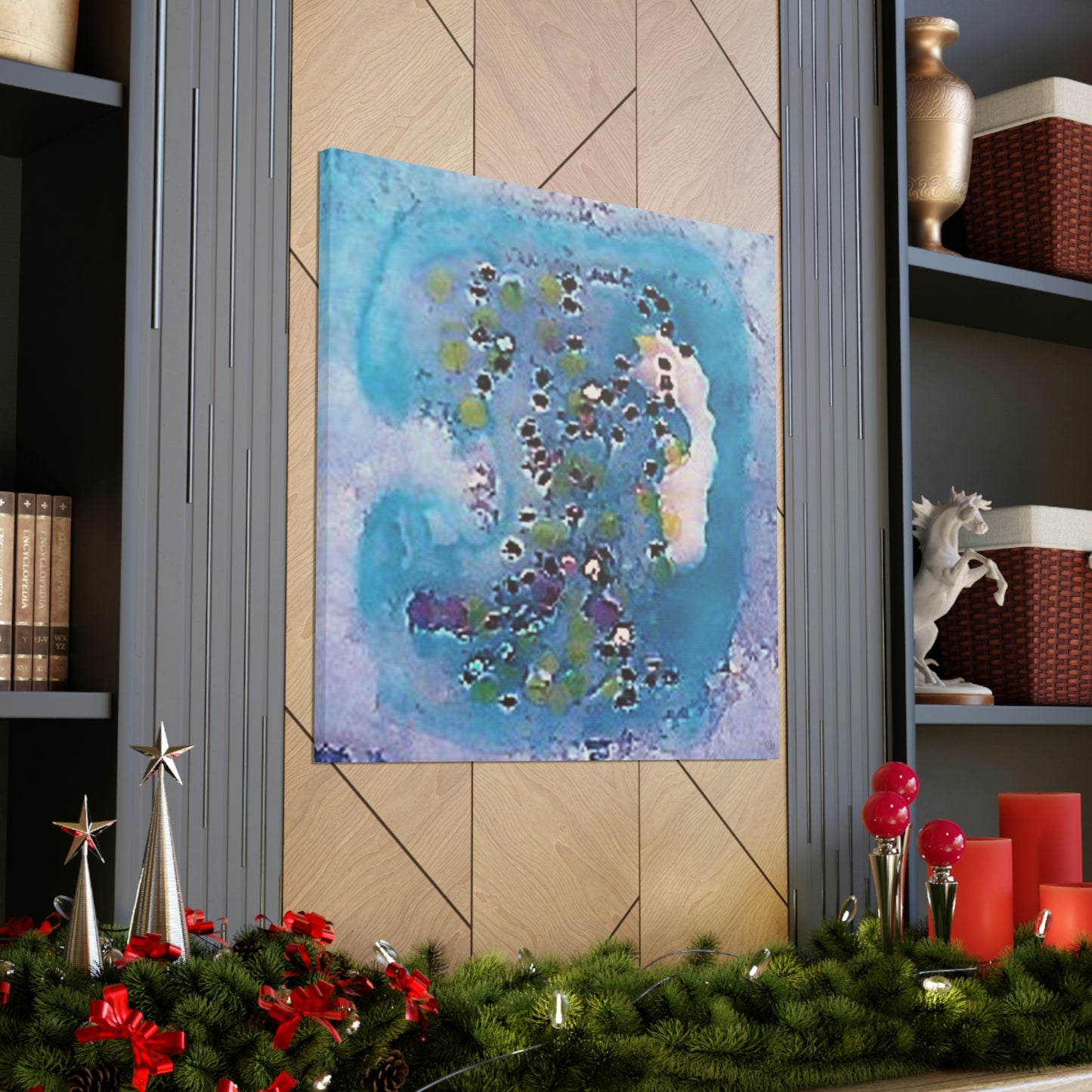 Fractal Blue 12 Canvas Print - Alja Design