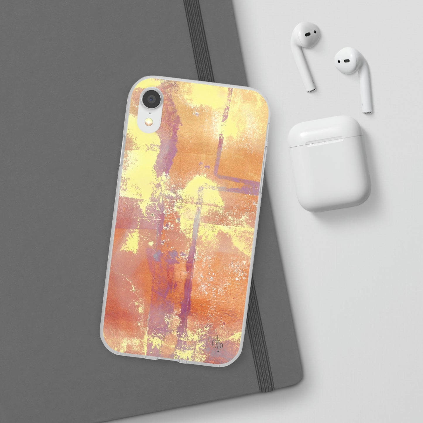 iPhone and Samsung Galaxy Flexi Phone Case Passionate Orange - Alja Design