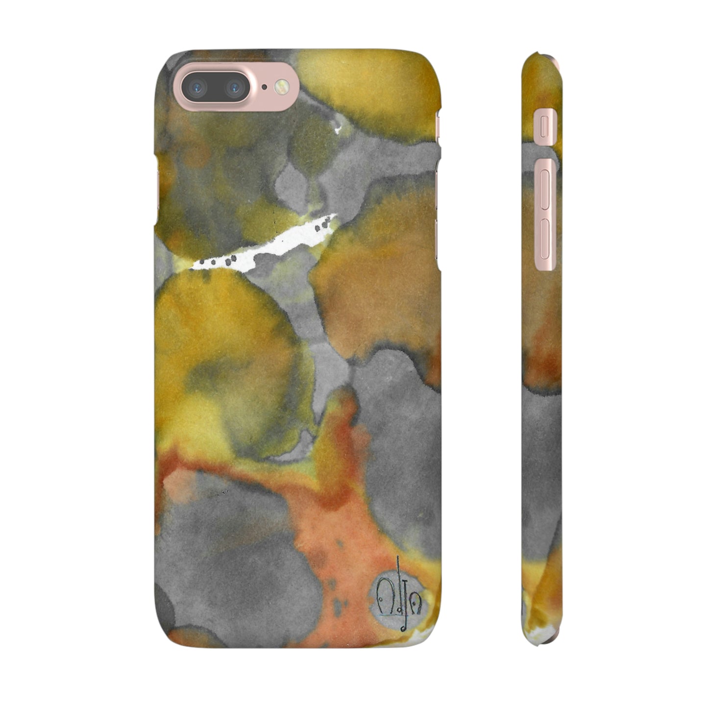 iPhone Samsung Galaxy Pixel5G Snap Case Phone Case Yellow Volcano - Alja Design