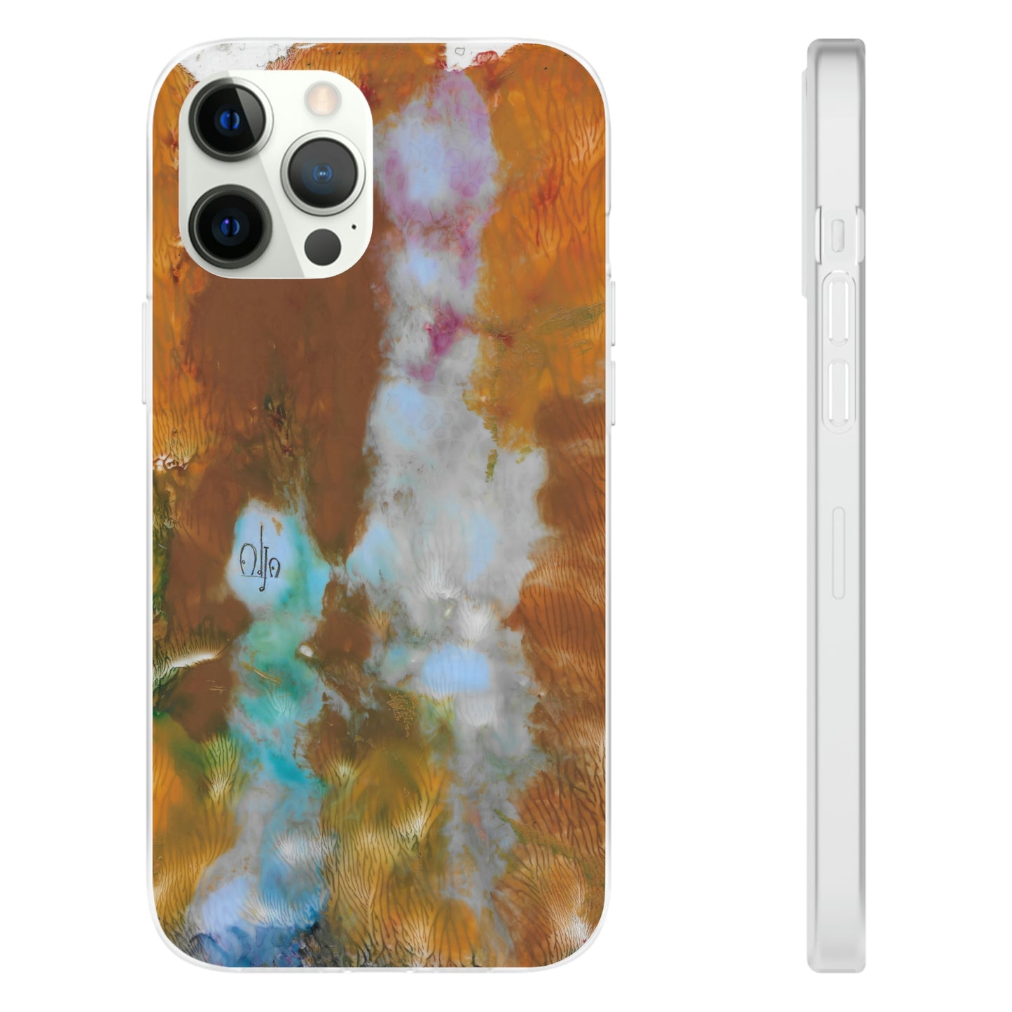 iPhone and Samsung Galaxy Flexi Phone Case Yellow Cascade - Alja Design