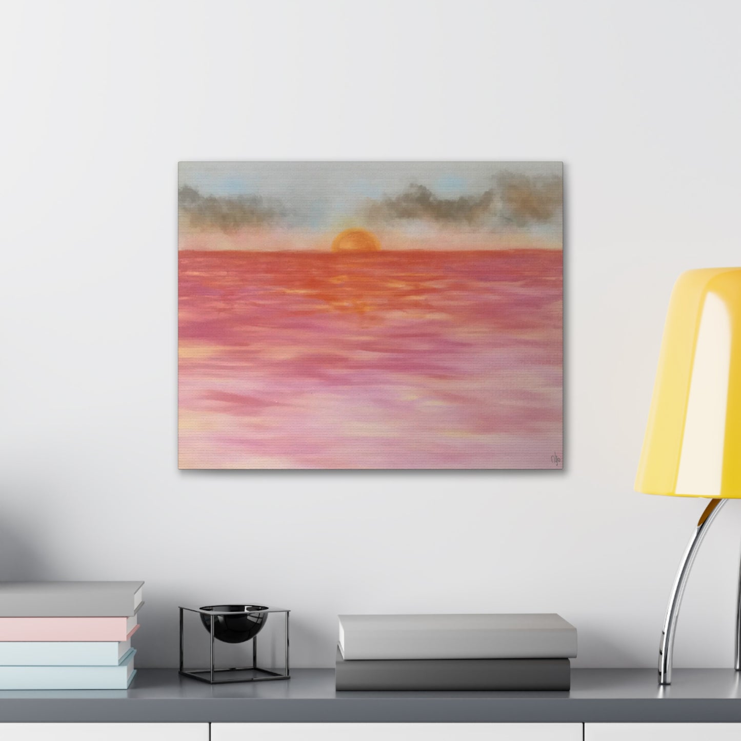 Red Sunset Canvas Print - Alja Design