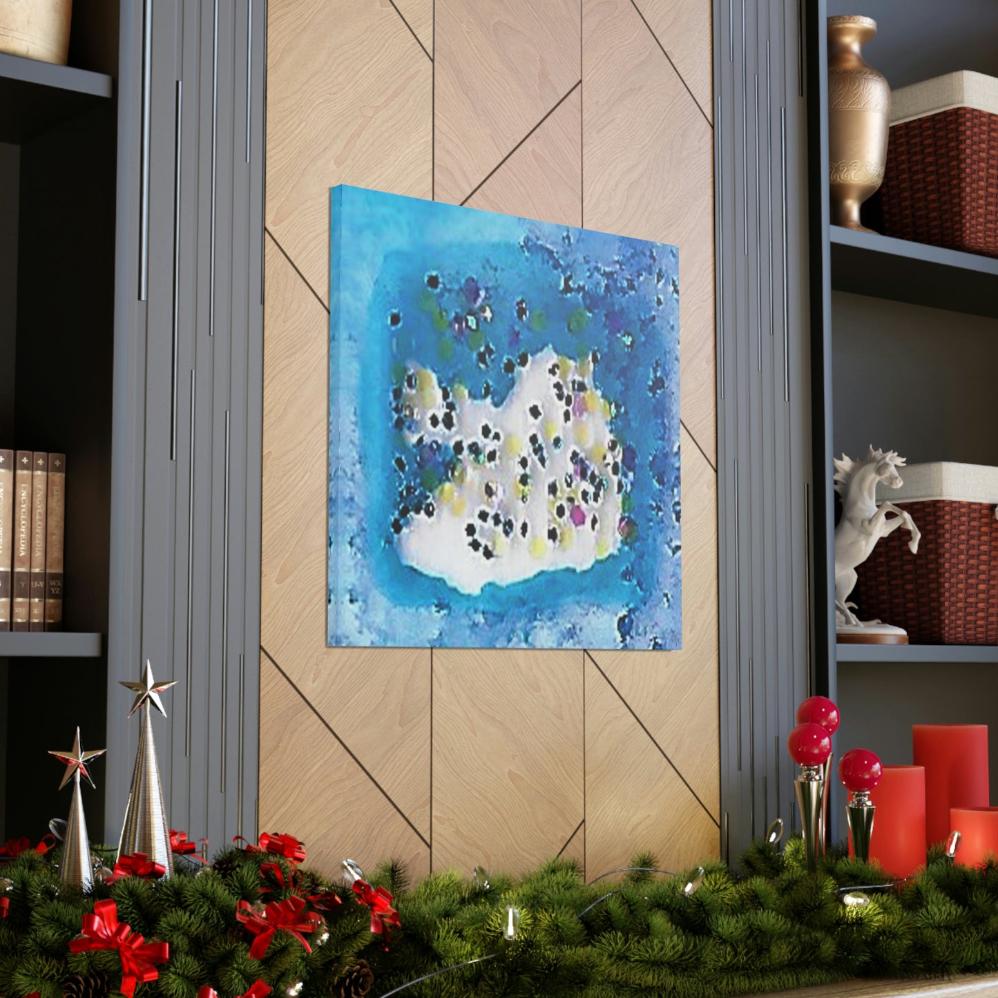 Fractal Blue 13 Canvas Print - Alja Design