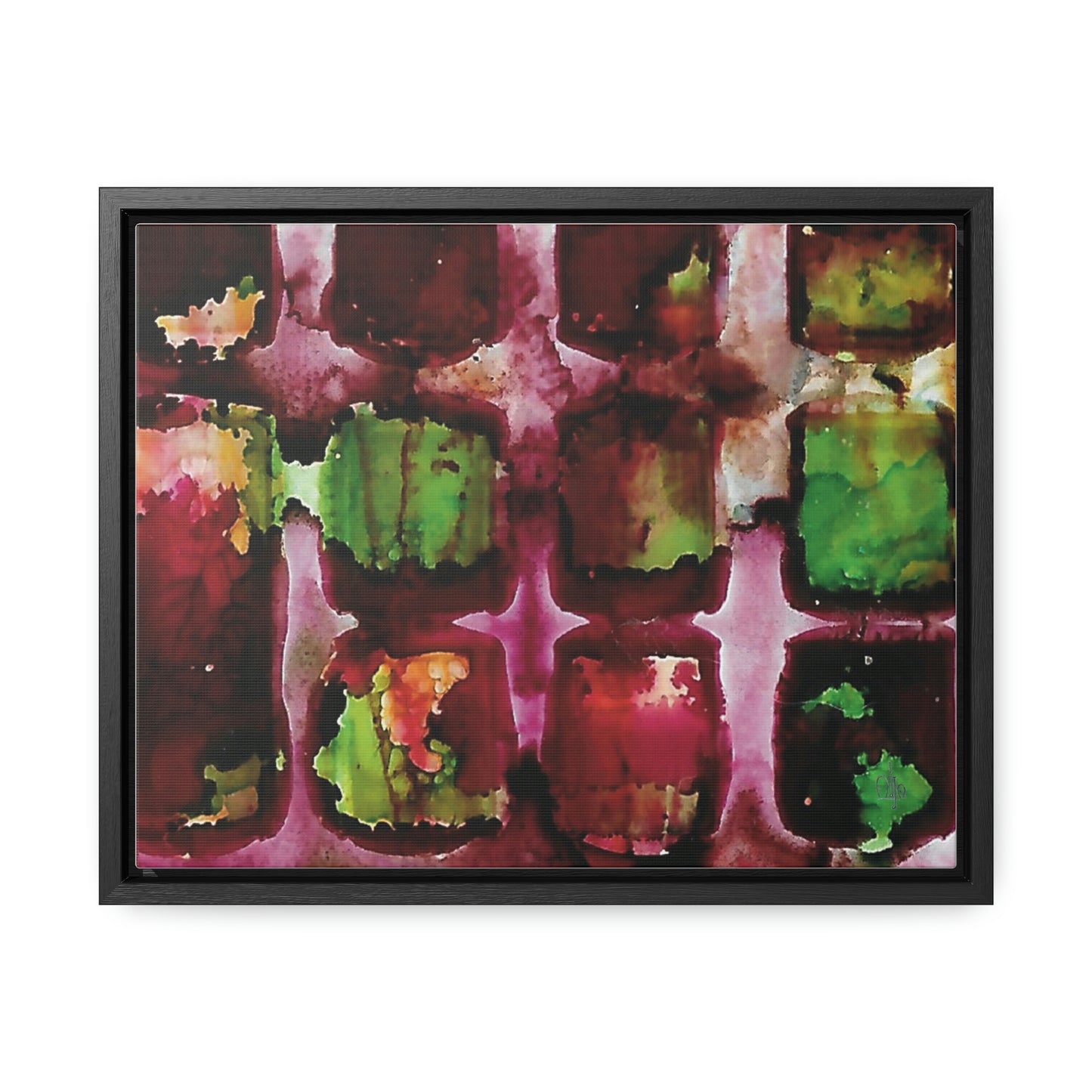 Off the Grid 8 Framed Canvas Print - Alja Design