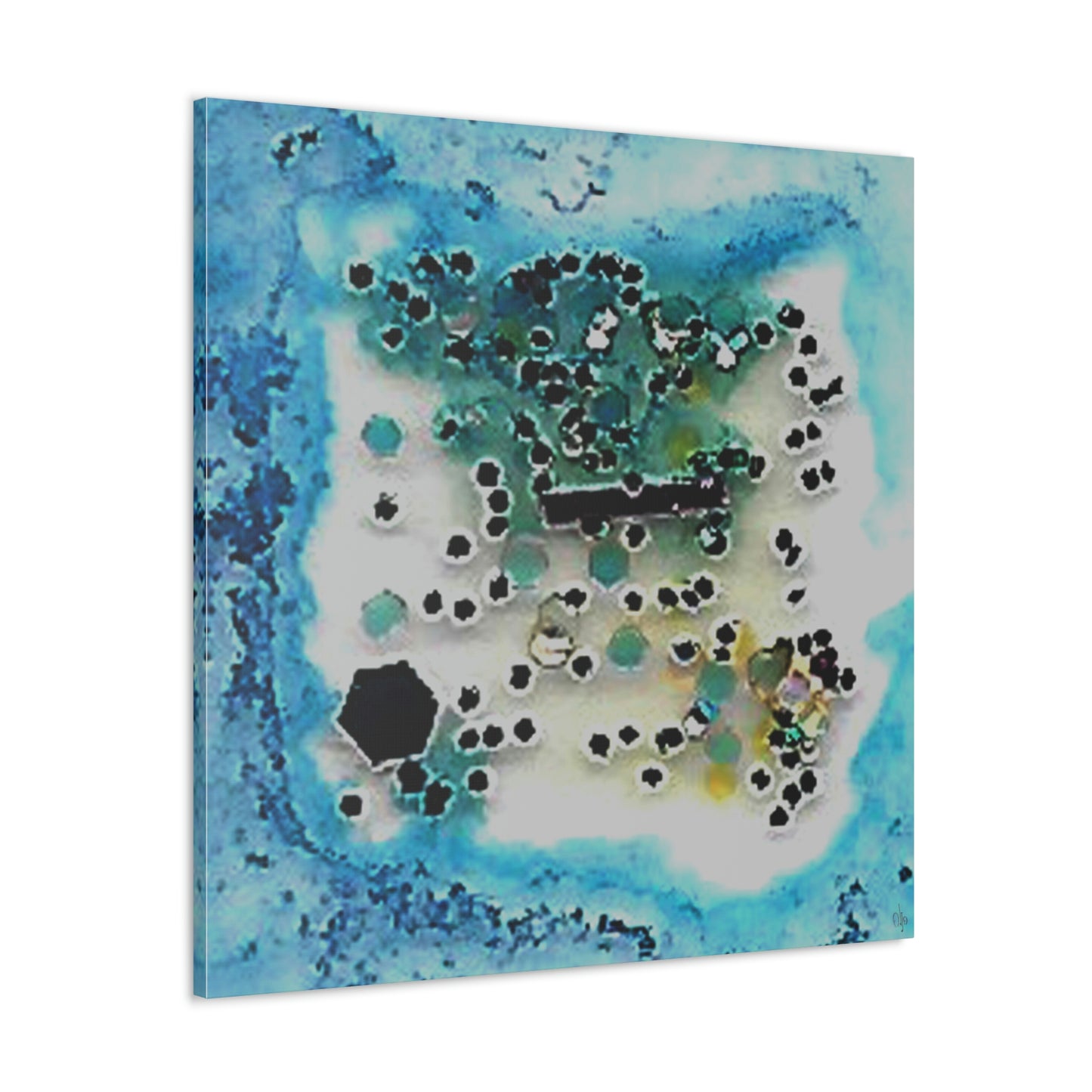 Fractal Blue 1 Canvas Print - Alja Design
