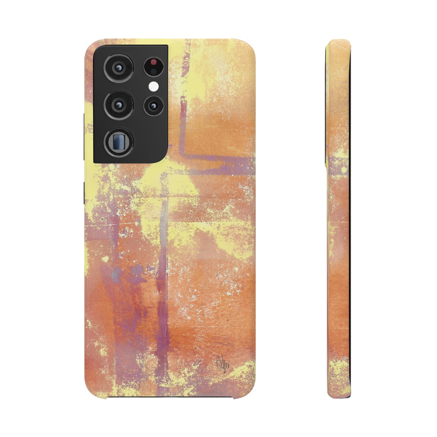 iPhone Samsung Galaxy Pixel5G Snap Case Phone Case Passionate Orange - Alja Design
