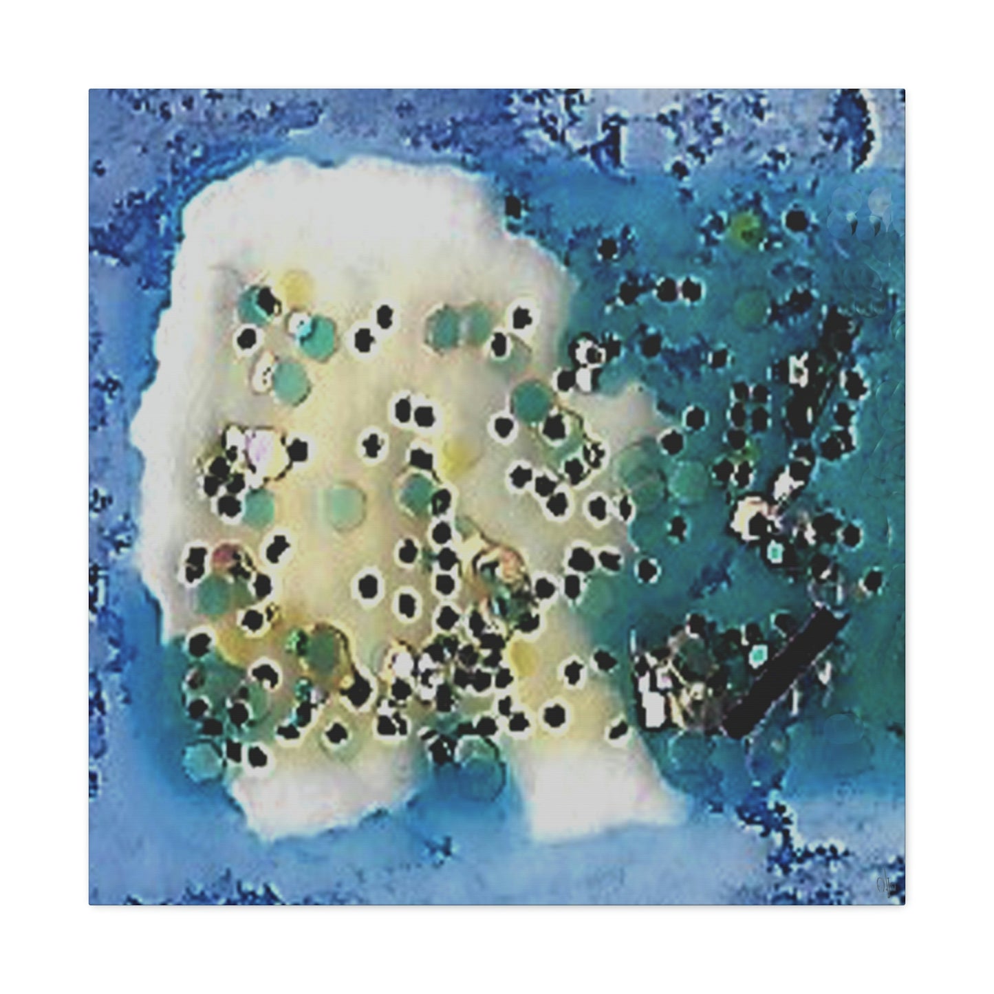Fractal Blue 8 Canvas Print - Alja Design