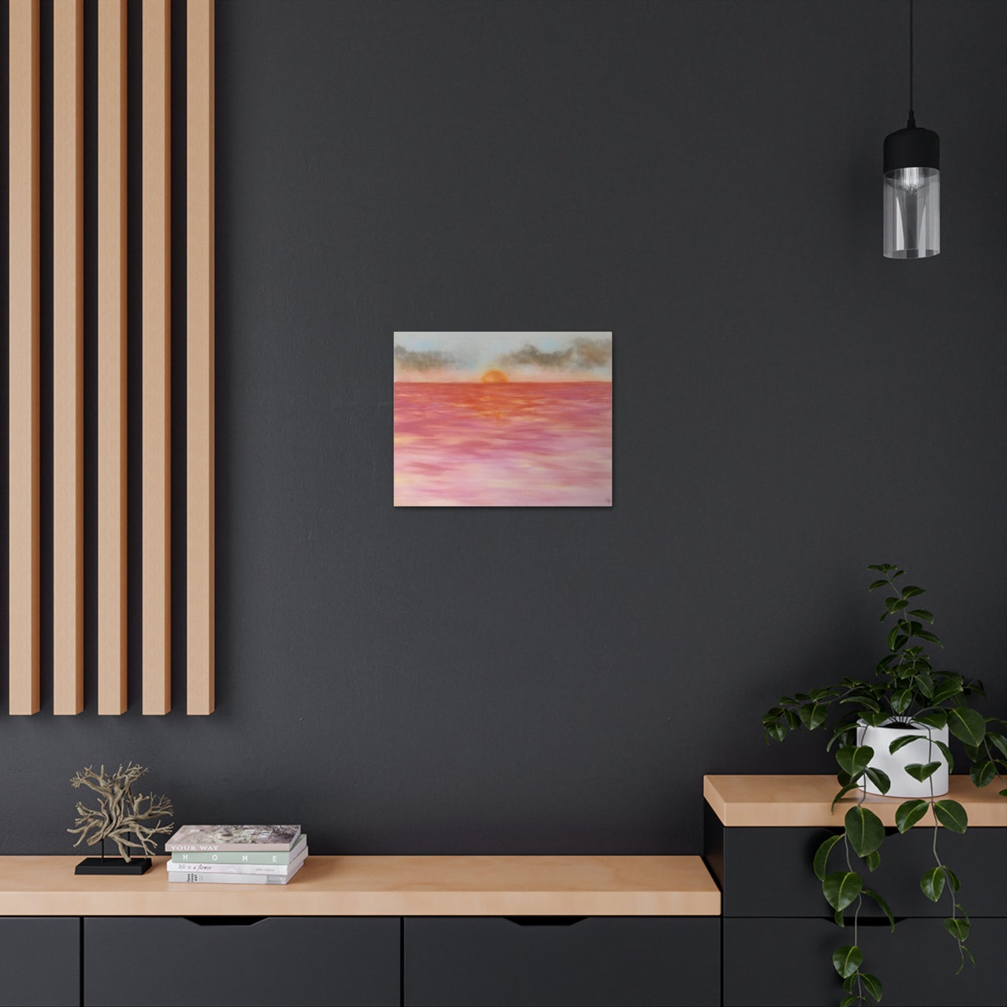 Red Sunset Canvas Print - Alja Design