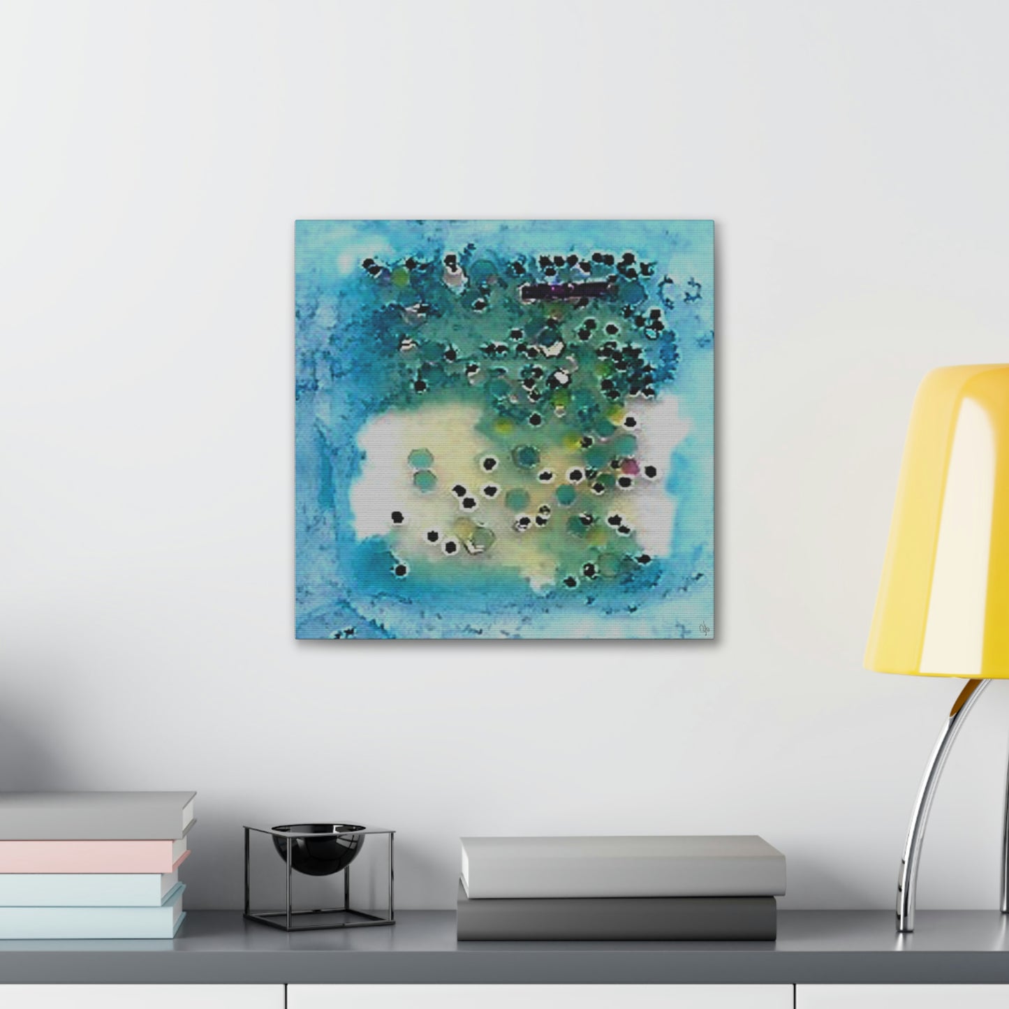Fractal Blue 2 Canvas Print - Alja Design