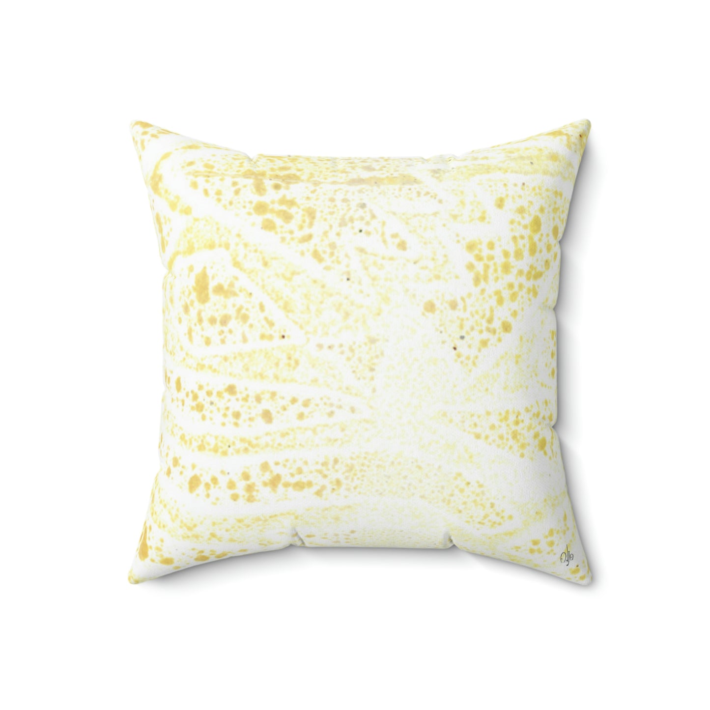 Light Yellow Grain Square Pillow - Alja Design