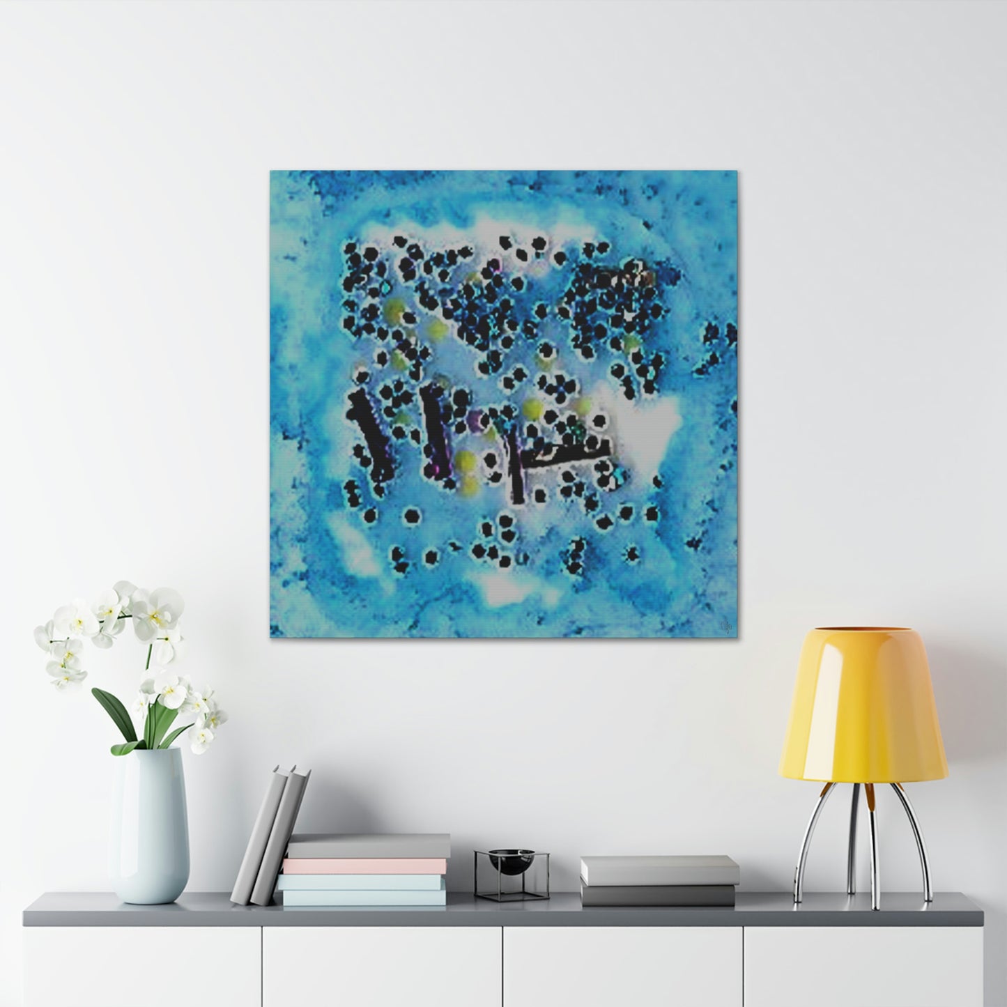 Fractal Blue 3 Canvas Print - Alja Design