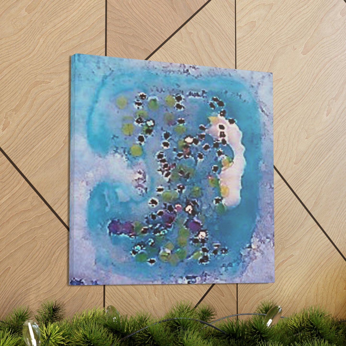 Fractal Blue 12 Canvas Print - Alja Design