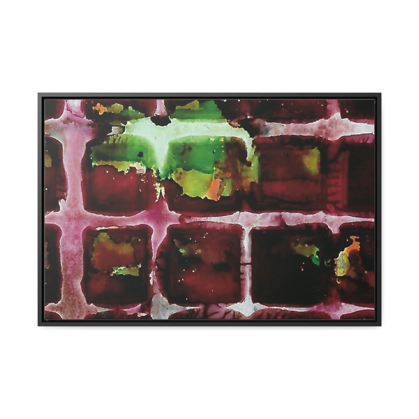 Off the Grid 7 Framed Canvas Print - Alja Design
