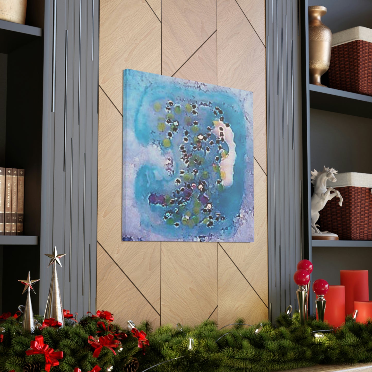 Fractal Blue 12 Canvas Print - Alja Design