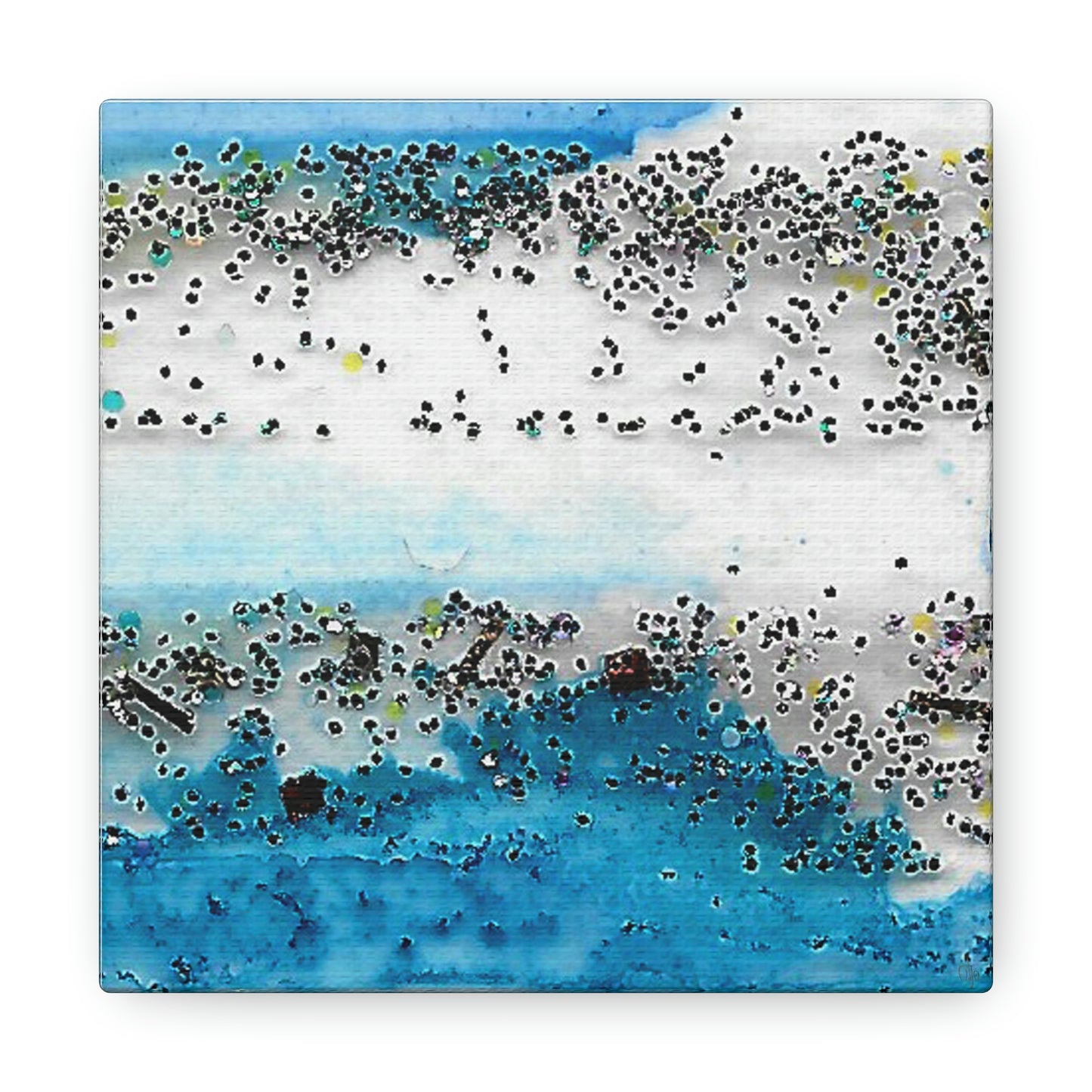 Fractal Blue 7 Canvas Print - Alja Design