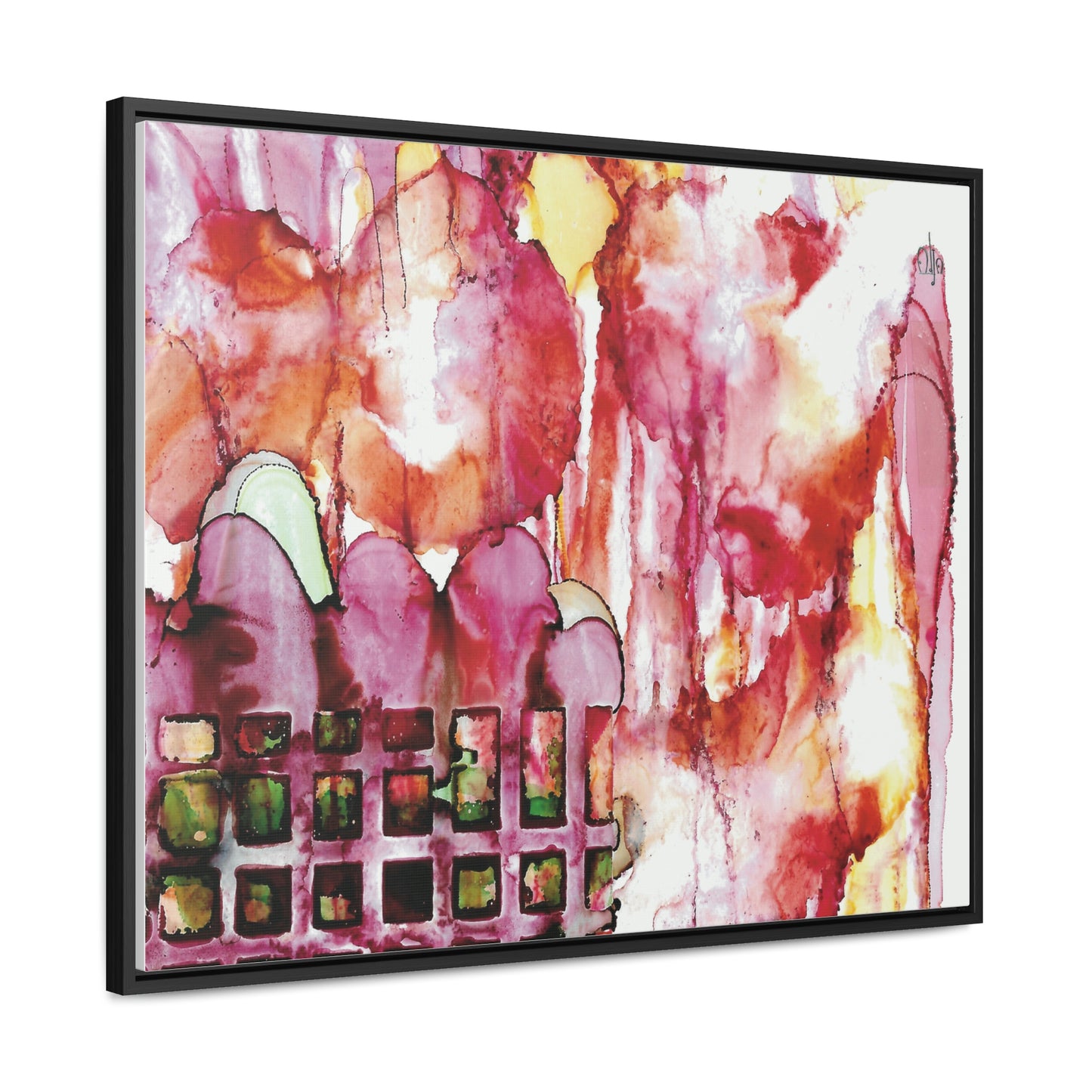 Off the Grid 13 Framed Canvas Print - Alja Design