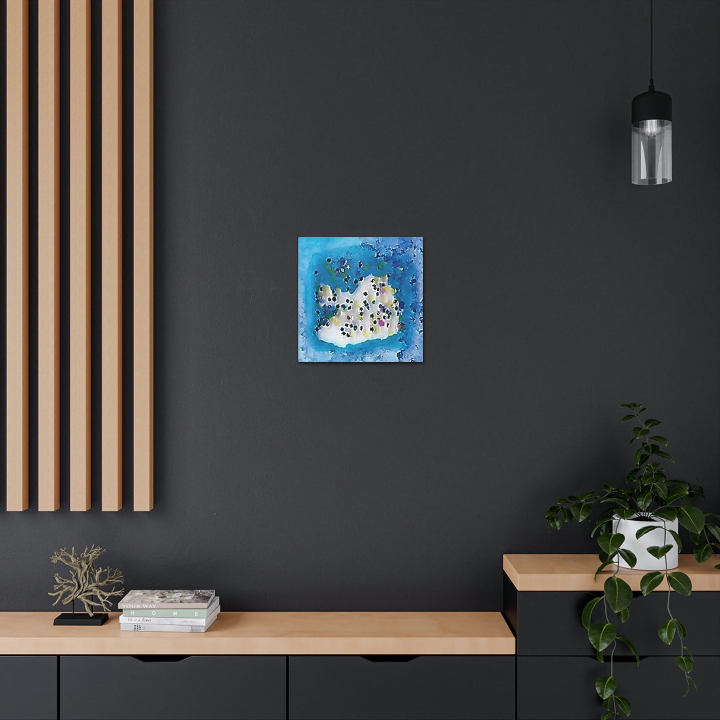 Fractal Blue 13 Canvas Print - Alja Design