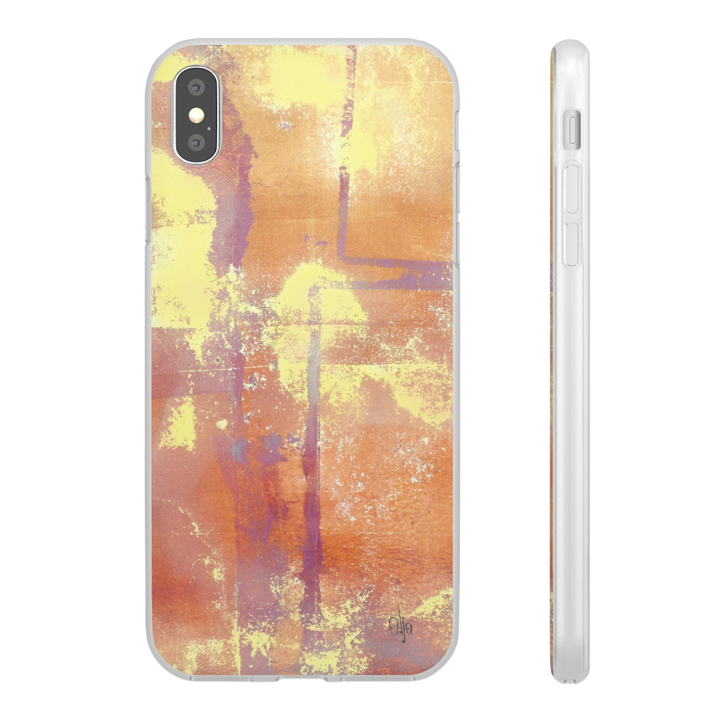 iPhone and Samsung Galaxy Flexi Phone Case Passionate Orange - Alja Design
