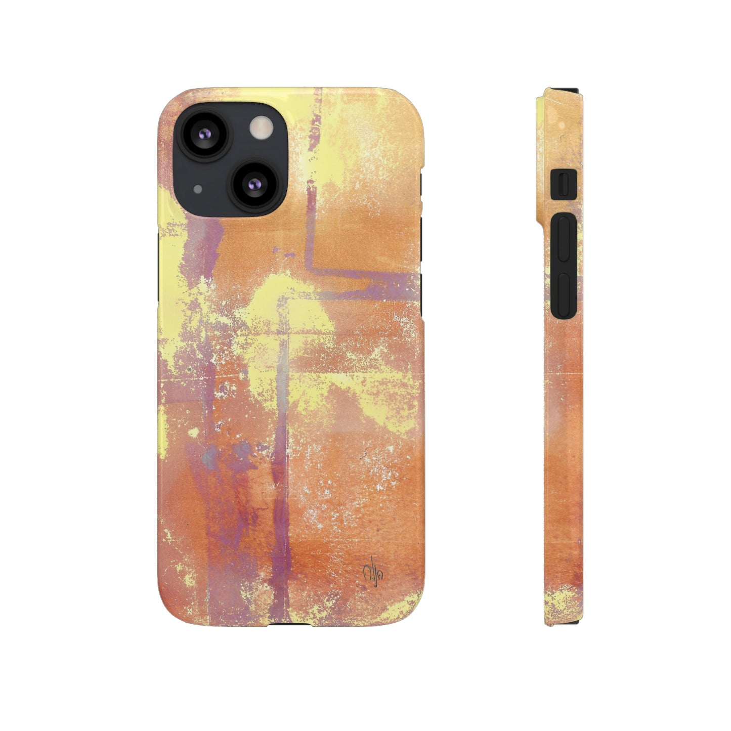 iPhone Samsung Galaxy Pixel5G Snap Case Phone Case Passionate Orange - Alja Design