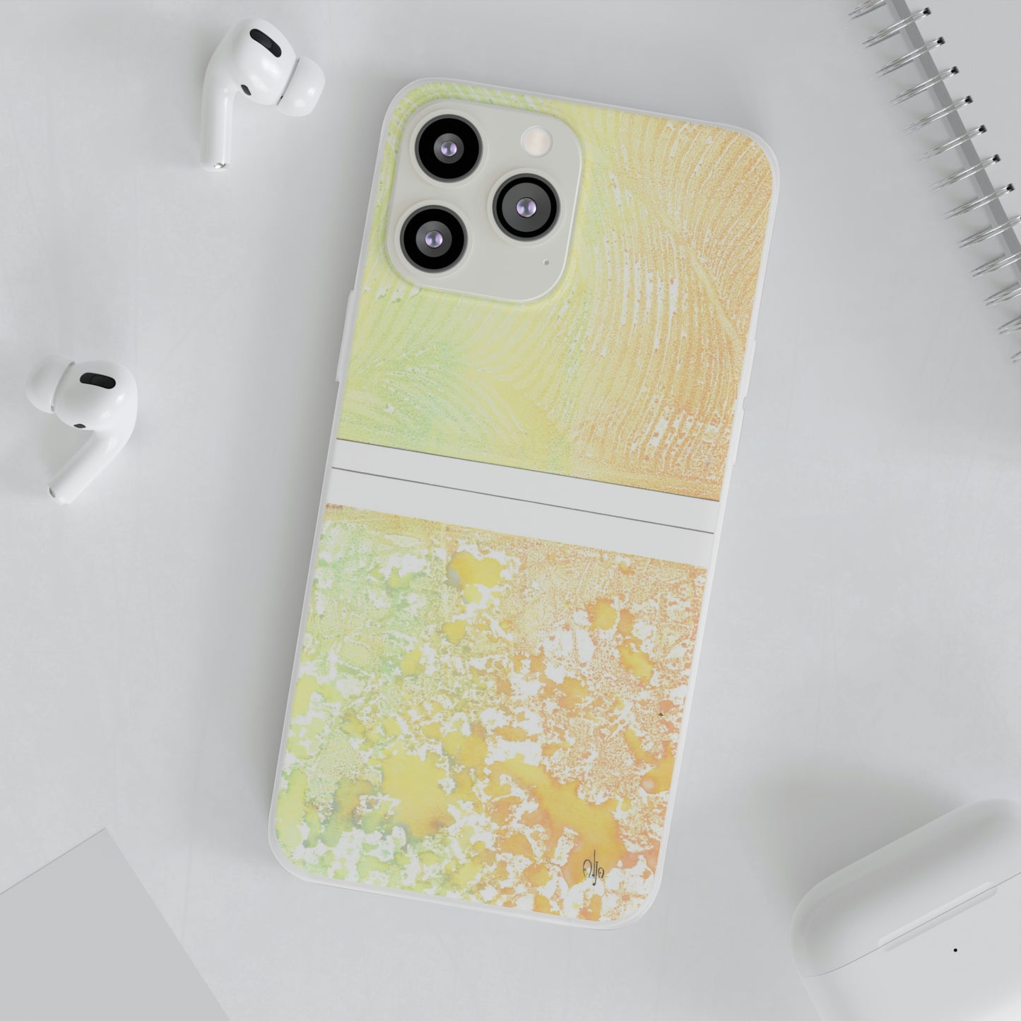 iPhone and Samsung Galaxy Flexi Phone Case Piña Colada with Tropical Waves - Alja Design