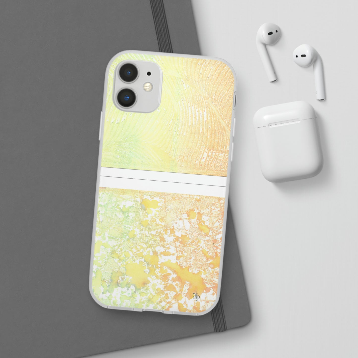 iPhone and Samsung Galaxy Flexi Phone Case Piña Colada with Tropical Waves - Alja Design