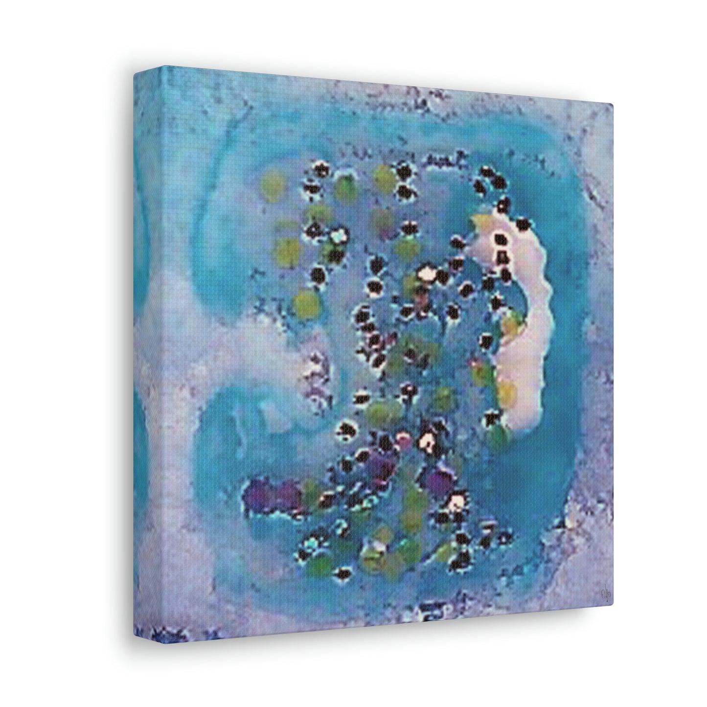 Fractal Blue 12 Canvas Print - Alja Design