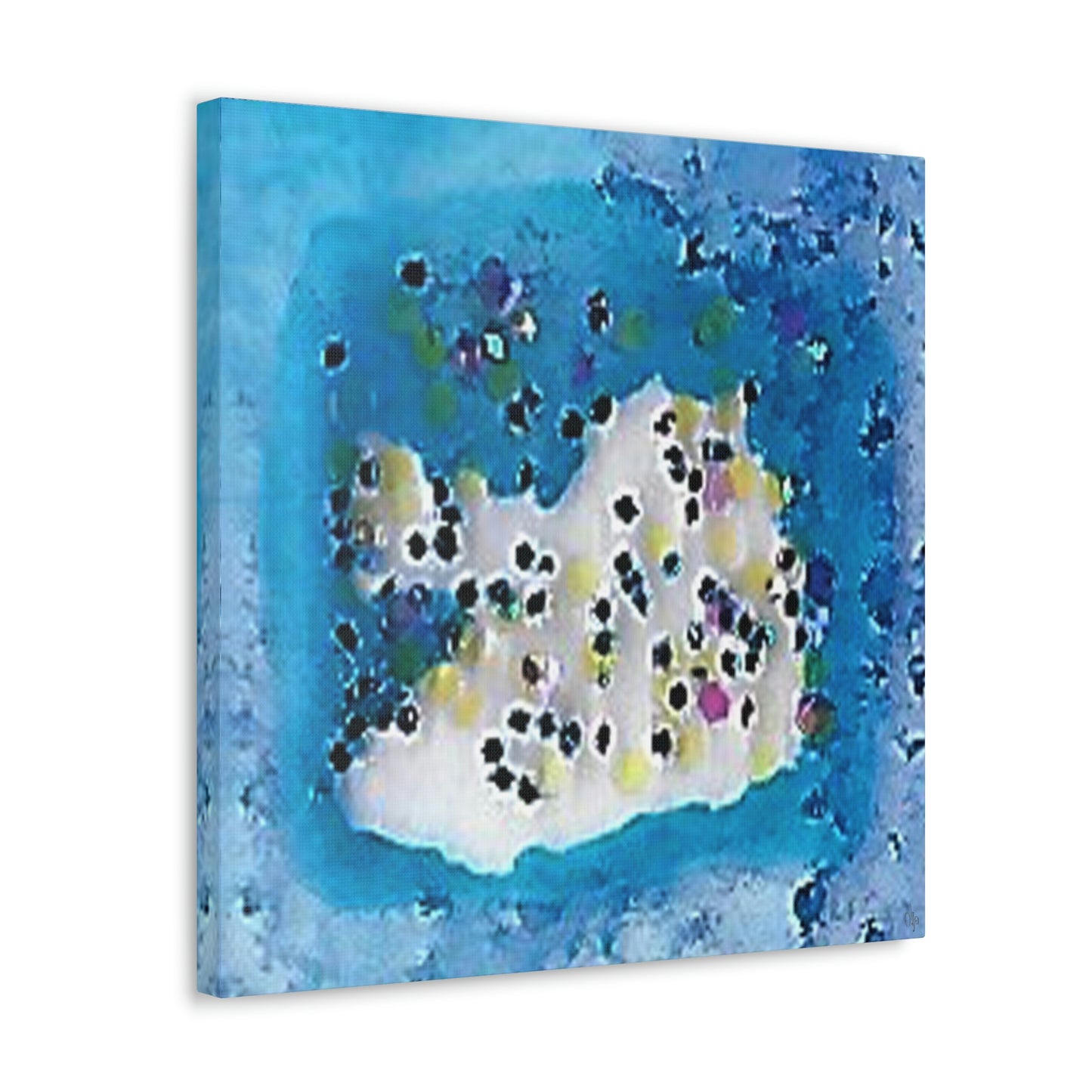 Fractal Blue 13 Canvas Print - Alja Design