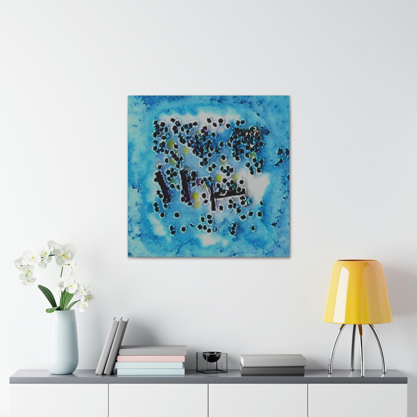 Fractal Blue 3 Canvas Print - Alja Design