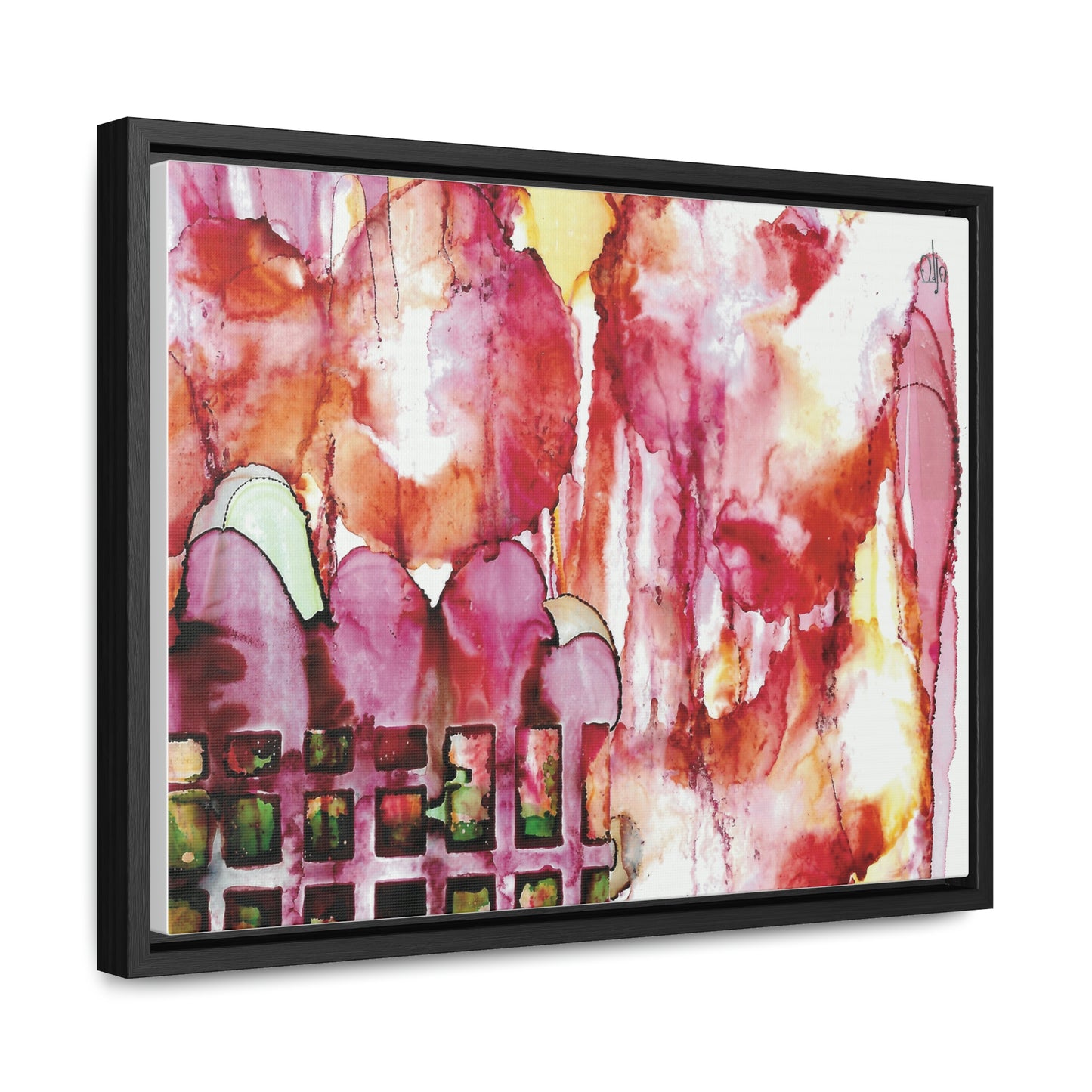 Off the Grid 13 Framed Canvas Print - Alja Design