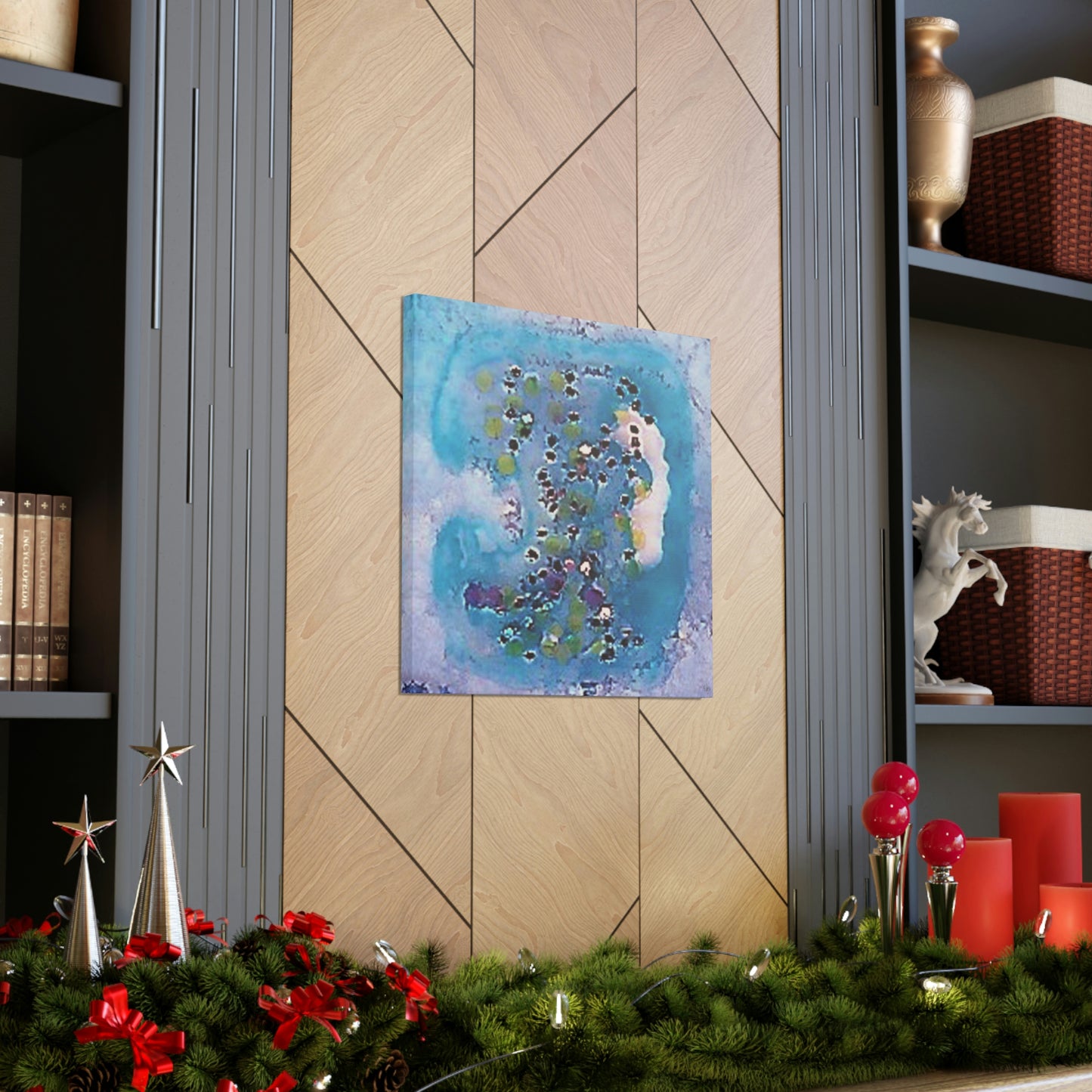 Fractal Blue 12 Canvas Print - Alja Design