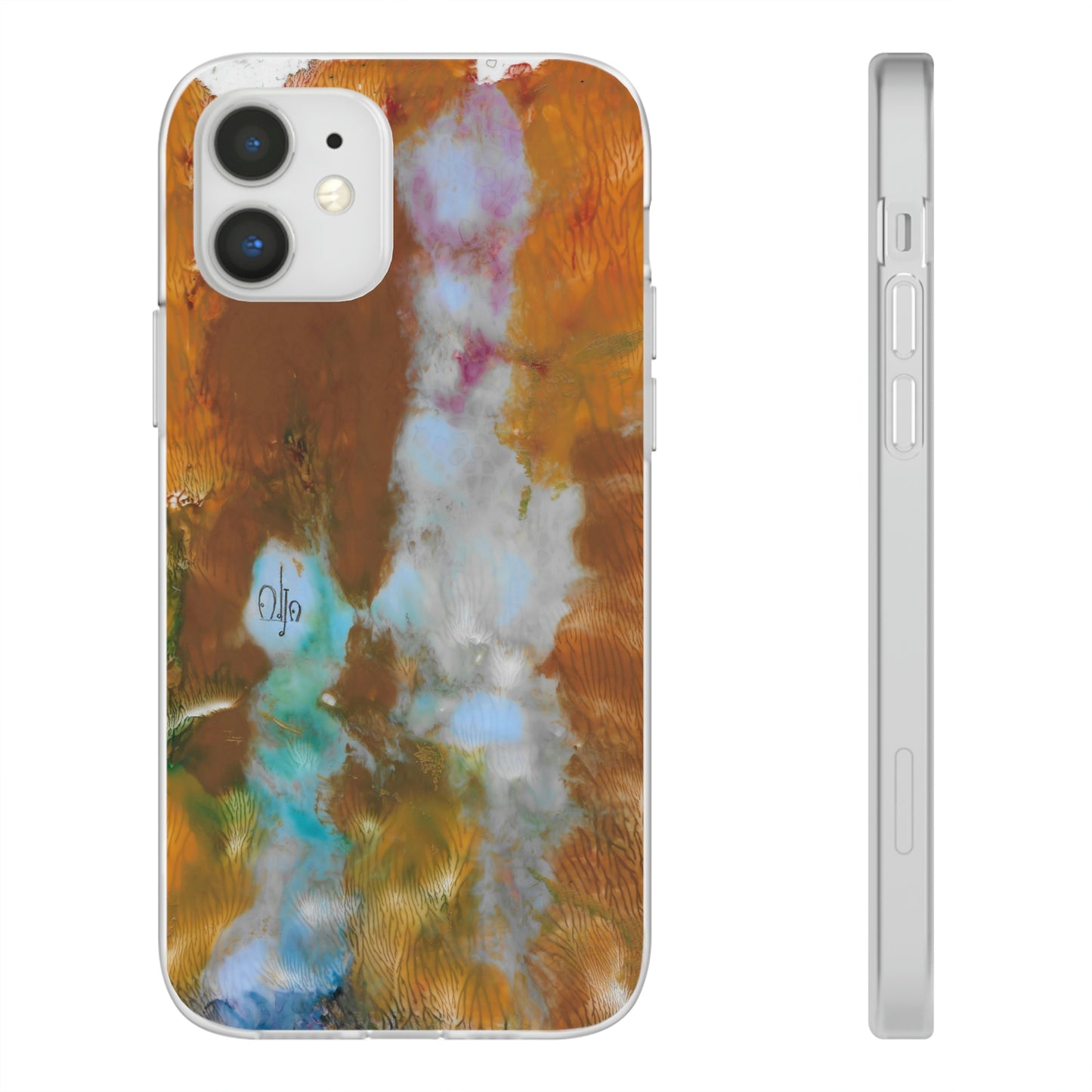 iPhone and Samsung Galaxy Flexi Phone Case Yellow Cascade - Alja Design