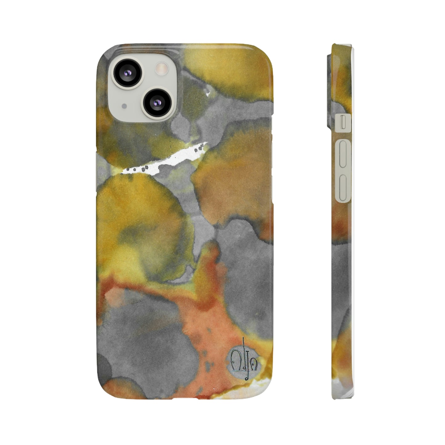 iPhone Samsung Galaxy Pixel5G Snap Case Phone Case Yellow Volcano - Alja Design