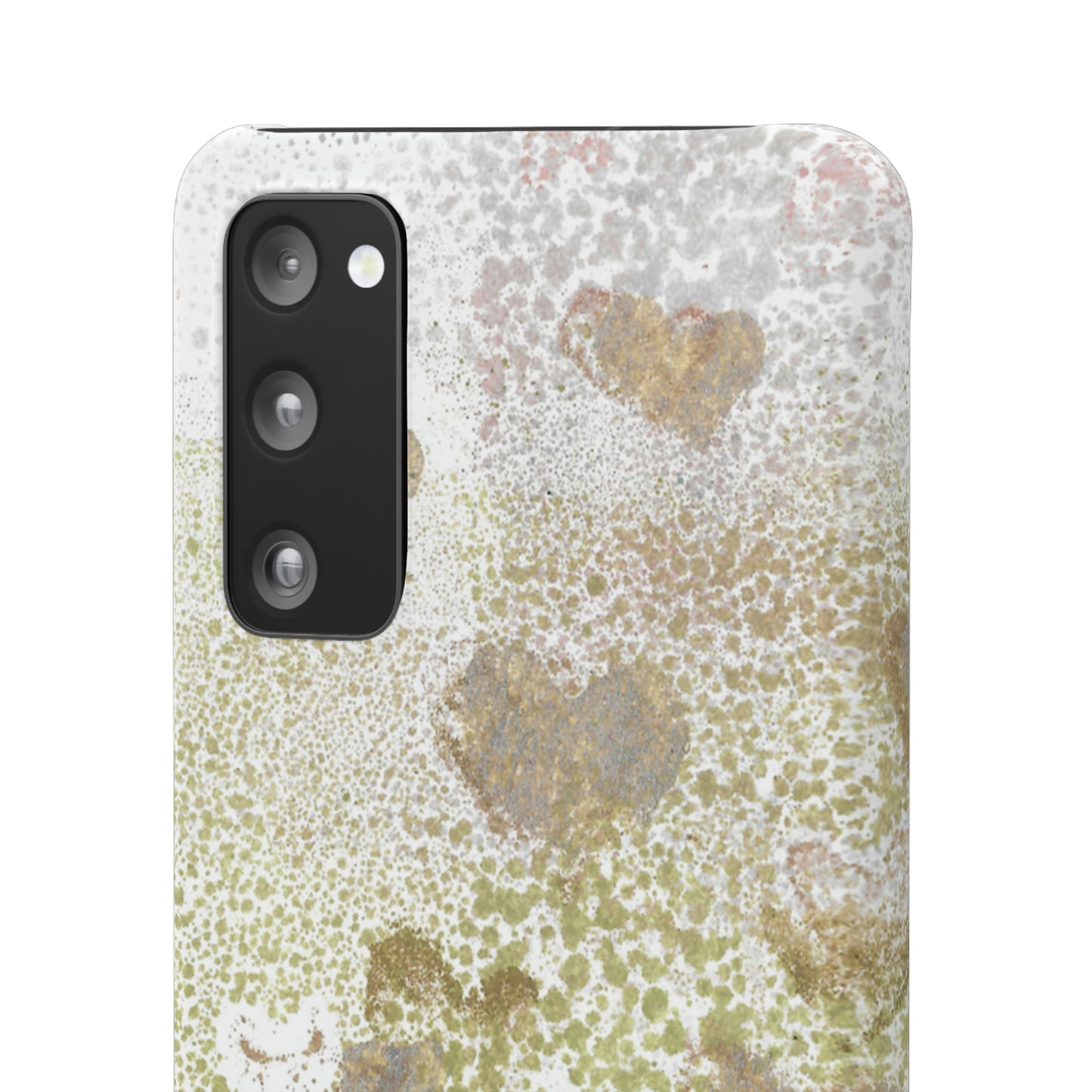 iPhone Samsung Galaxy Pixel5G Snap Case Phone Case Green Hearts - Alja Design