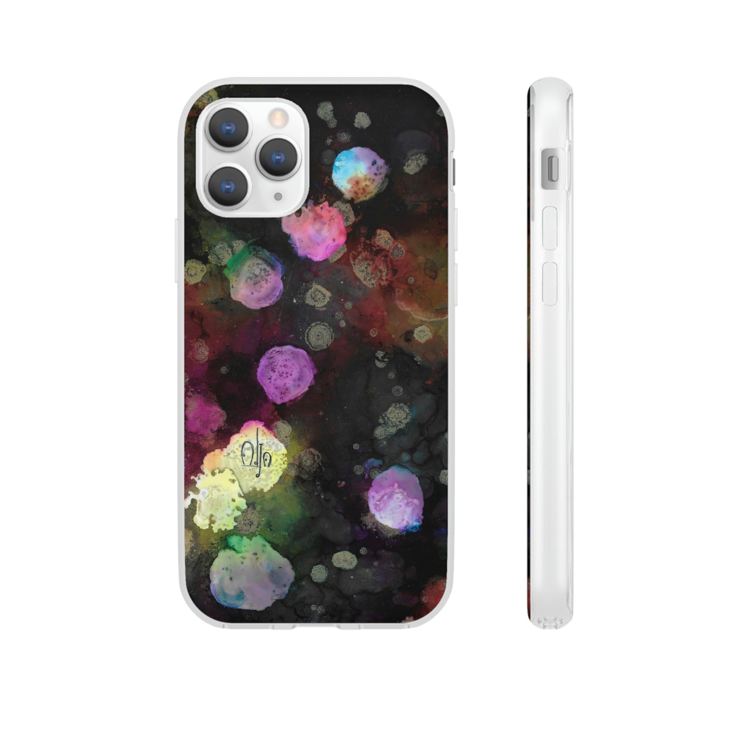 iPhone and Samsung Galaxy Flexi Phone Case Black Space - Alja Design