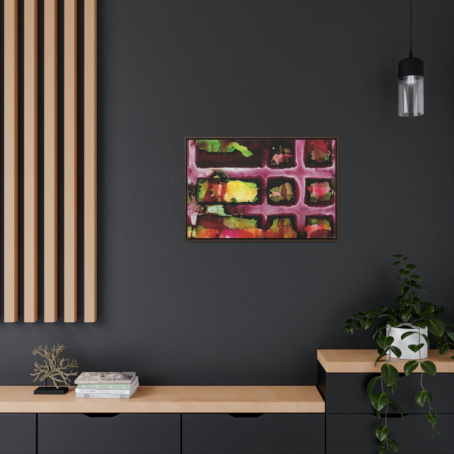 Off the Grid 9 Framed Canvas Print - Alja Design