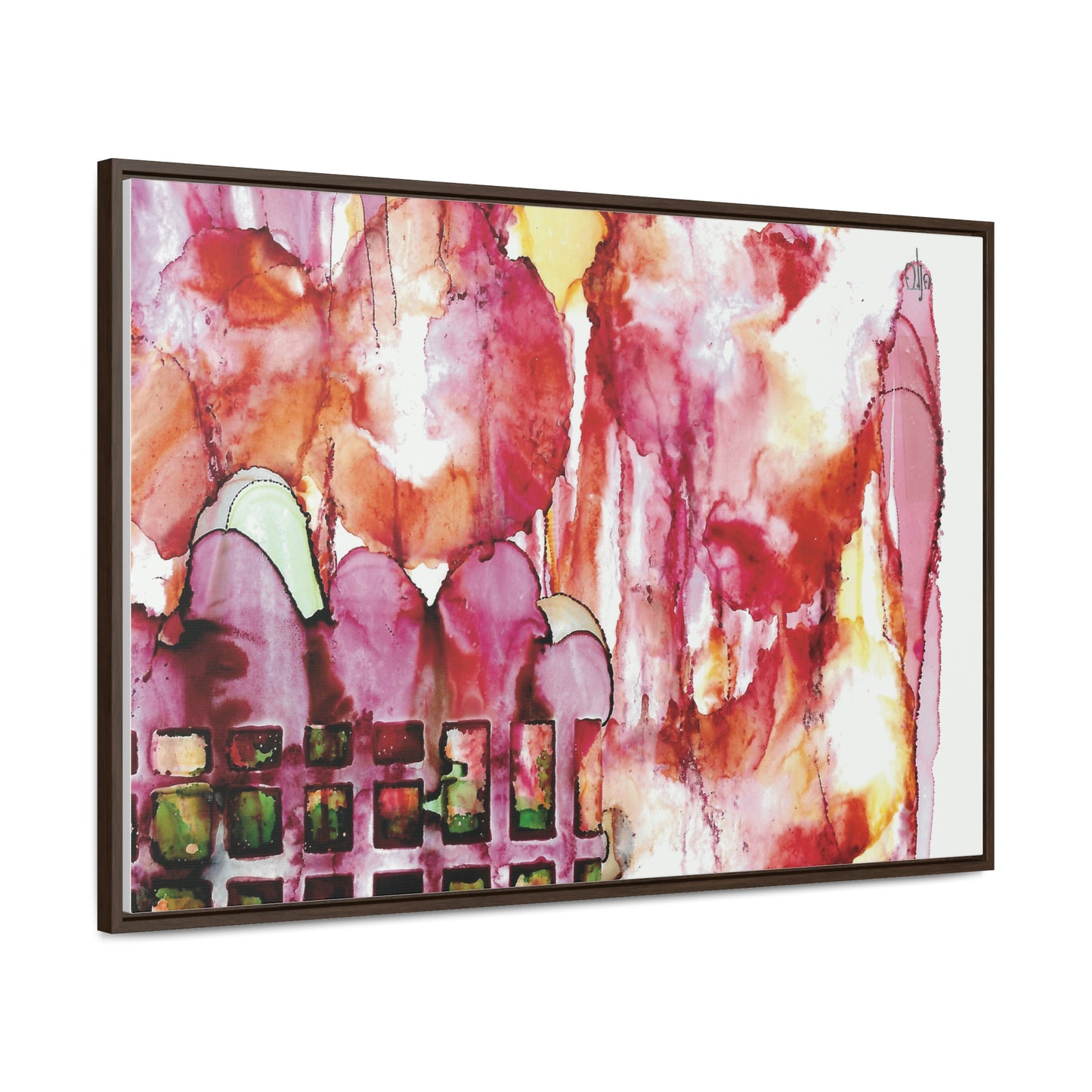 Off the Grid 13 Framed Canvas Print - Alja Design
