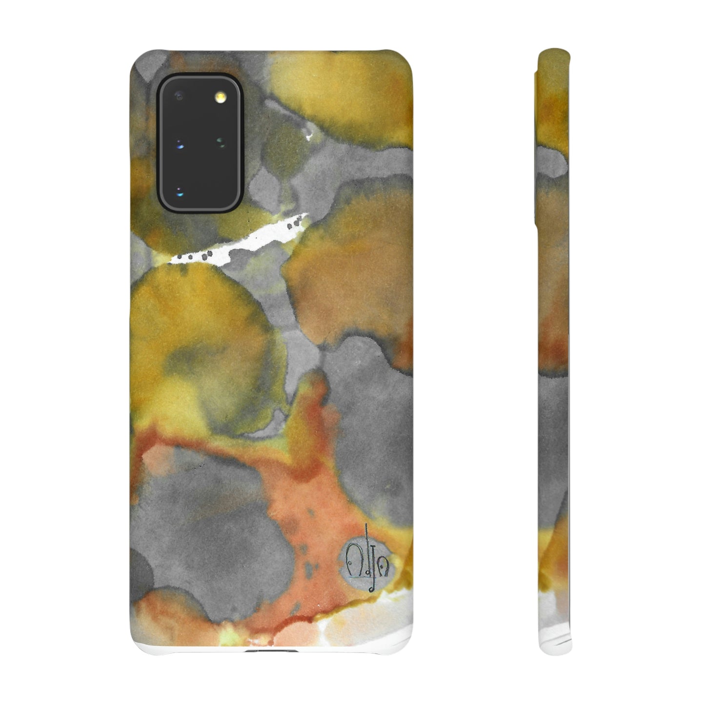 iPhone Samsung Galaxy Pixel5G Snap Case Phone Case Yellow Volcano - Alja Design
