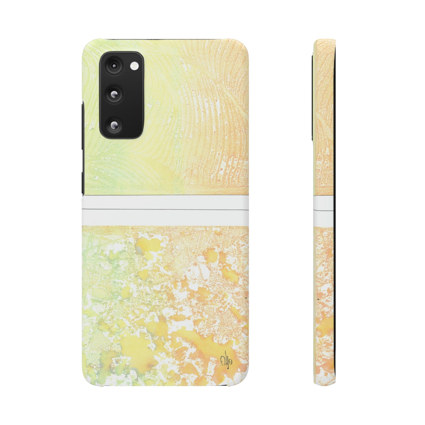 iPhone Samsung Galaxy Pixel5G Snap Case Phone Case Piña Colada with Tropical Waves - Alja Design