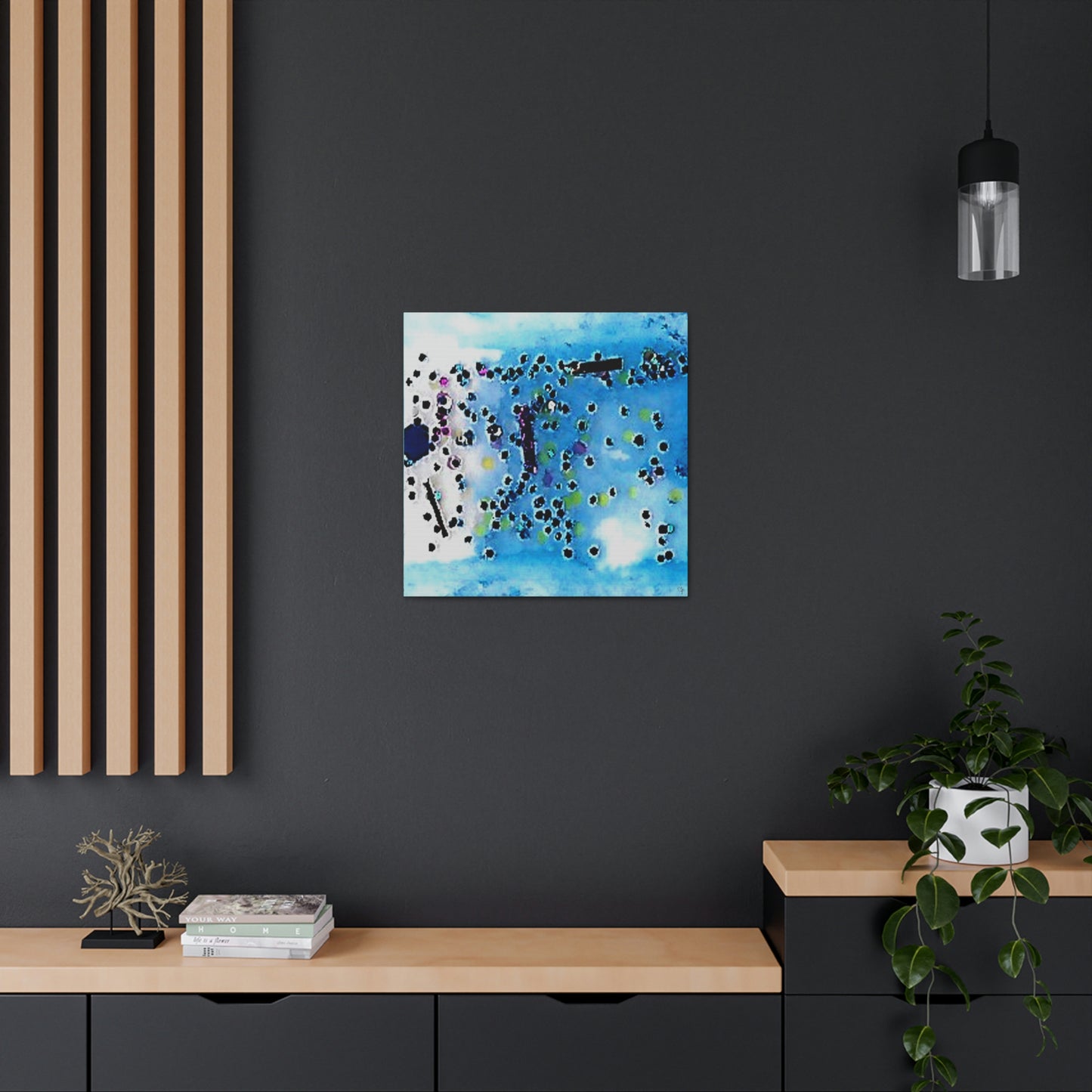 Fractal Blue 4 Canvas Print - Alja Design