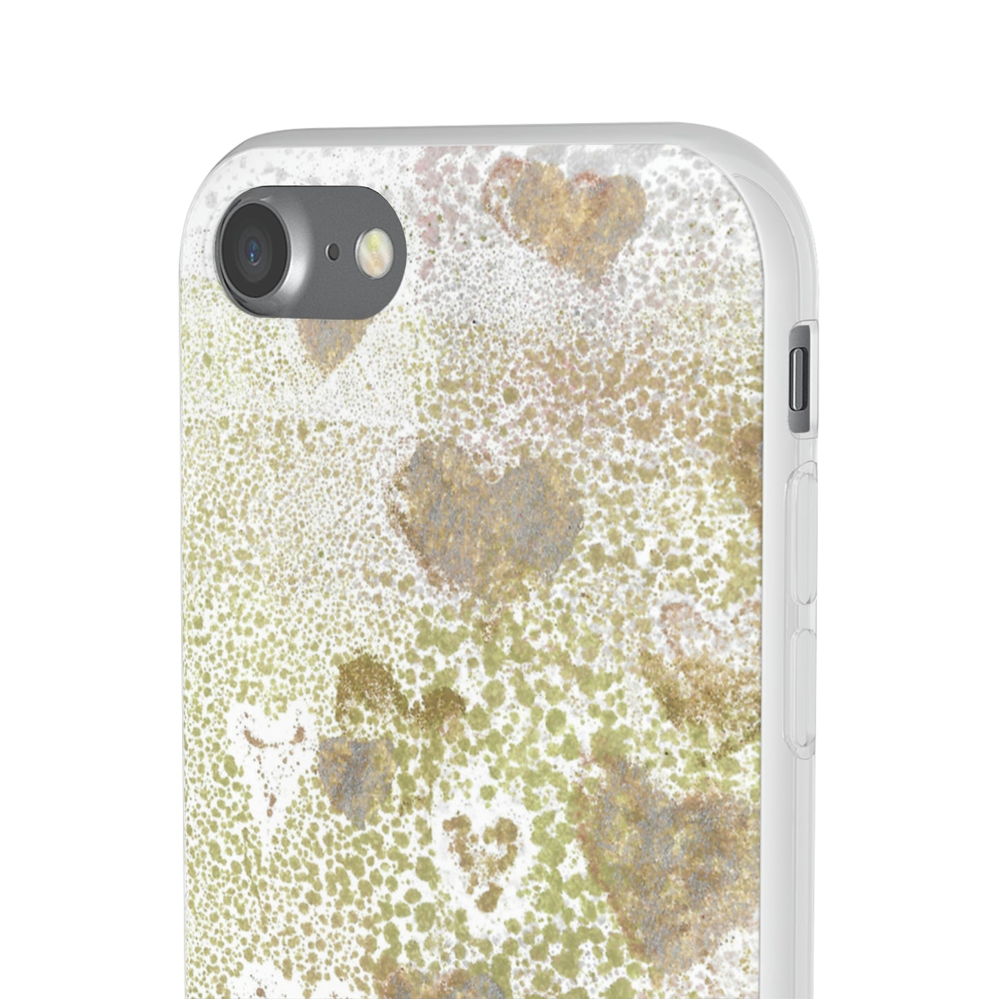 iPhone and Samsung Galaxy Flexi Phone Case Green Hearts - Alja Design