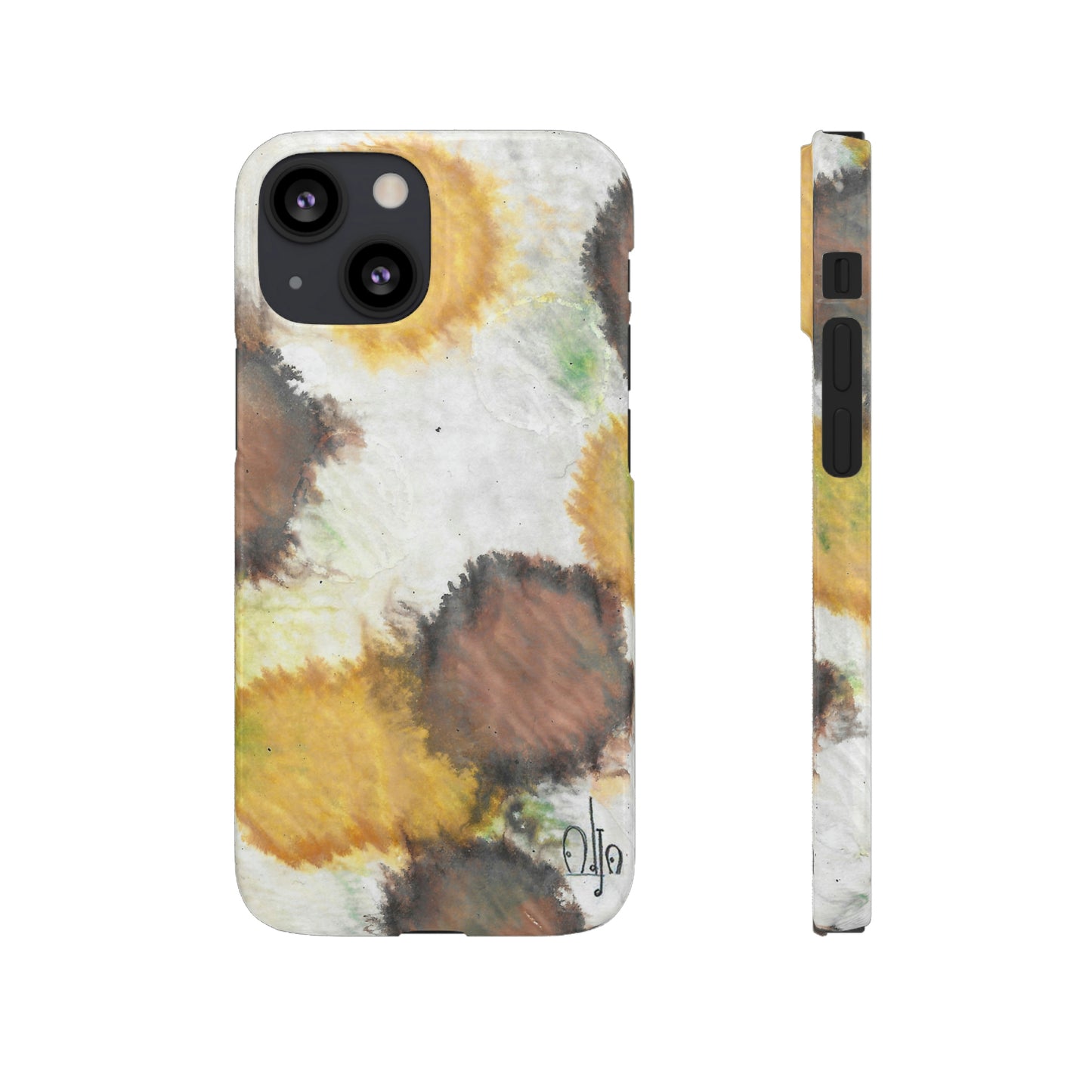 iPhone Samsung Galaxy Pixel5G Snap Case Phone Case Orange Cells - Alja Design