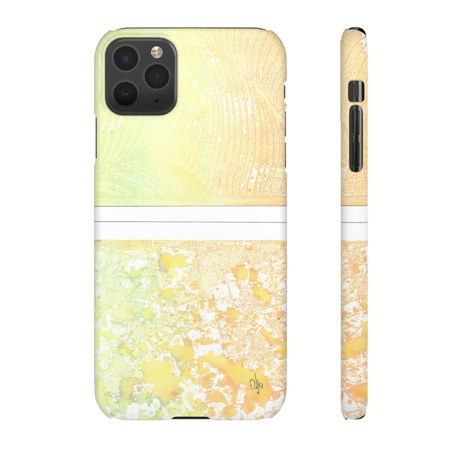 iPhone Samsung Galaxy Pixel5G Snap Case Phone Case Piña Colada with Tropical Waves - Alja Design