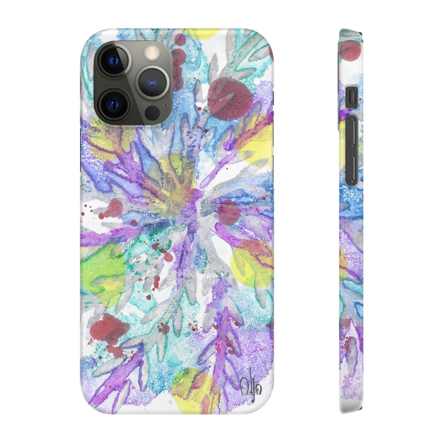 iPhone Samsung Galaxy Pixel5G Snap Case Phone Case Winter Colors - Alja Design
