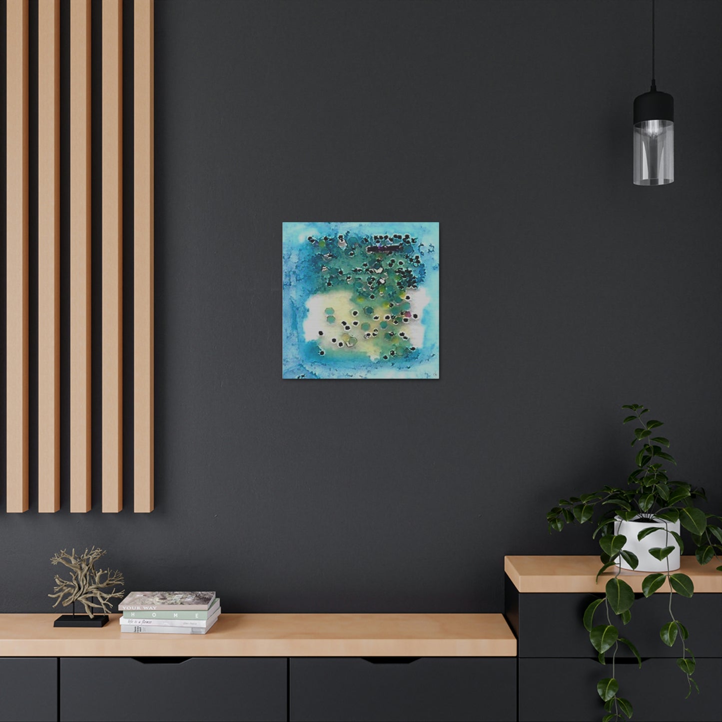 Fractal Blue 2 Canvas Print - Alja Design