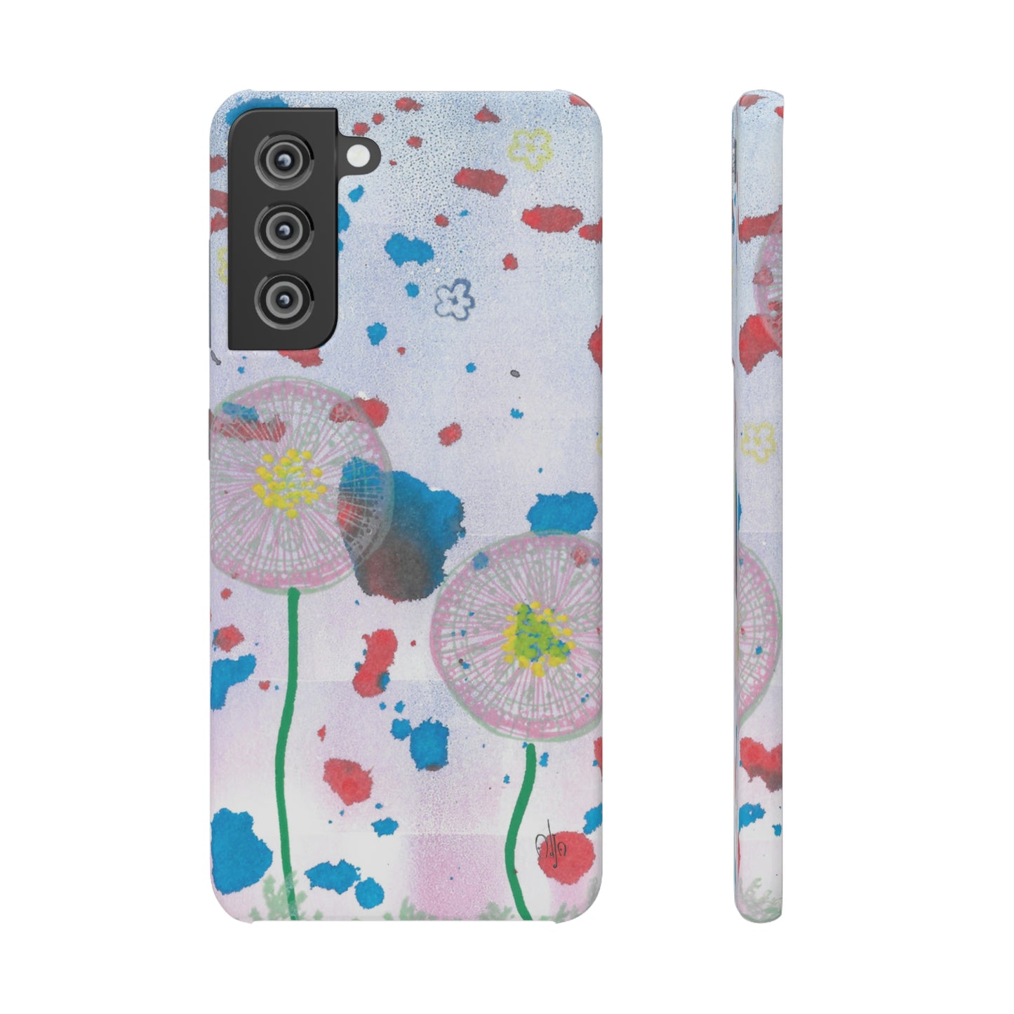 iPhone Samsung Galaxy Pixel5G Snap Case Phone Case Dandelion Party - Alja Design