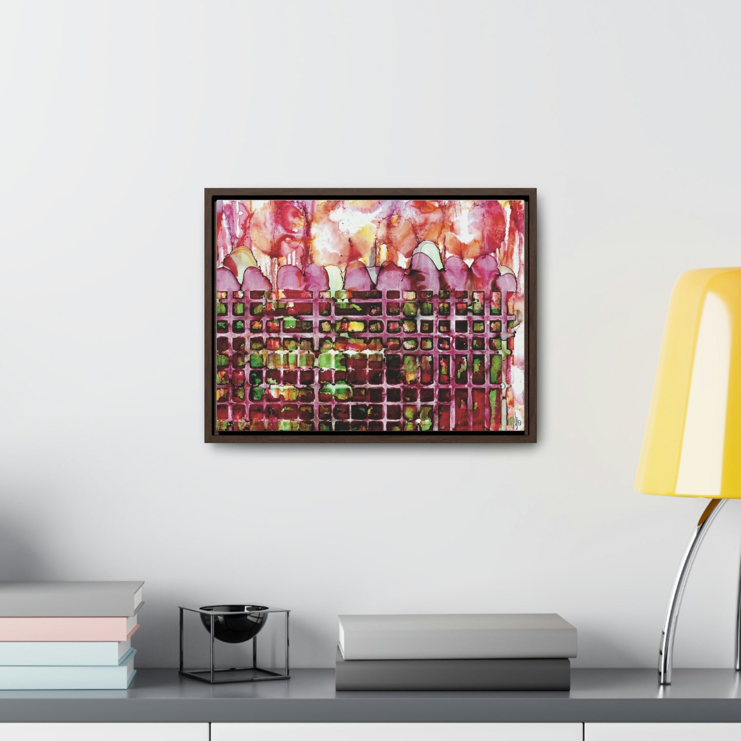 Off the Grid 14 Framed Canvas Print - Alja Design