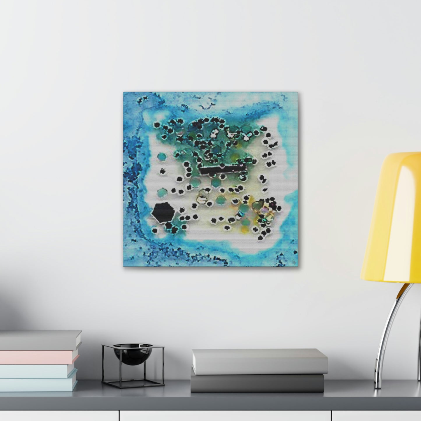 Fractal Blue 1 Canvas Print - Alja Design
