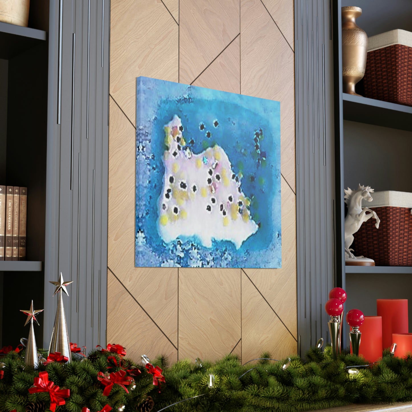 Fractal Blue 14 Canvas Print - Alja Design