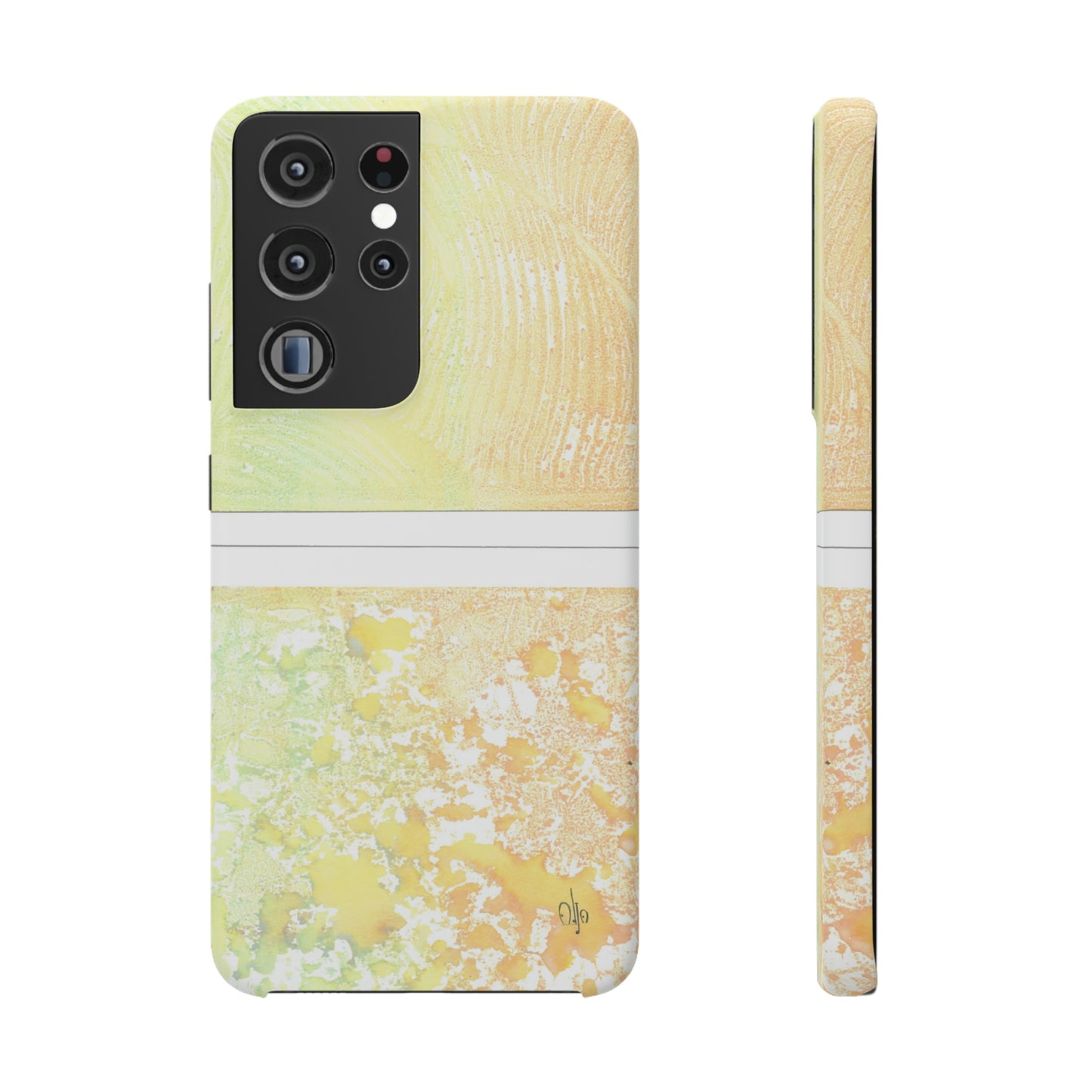iPhone Samsung Galaxy Pixel5G Snap Case Phone Case Piña Colada with Tropical Waves - Alja Design