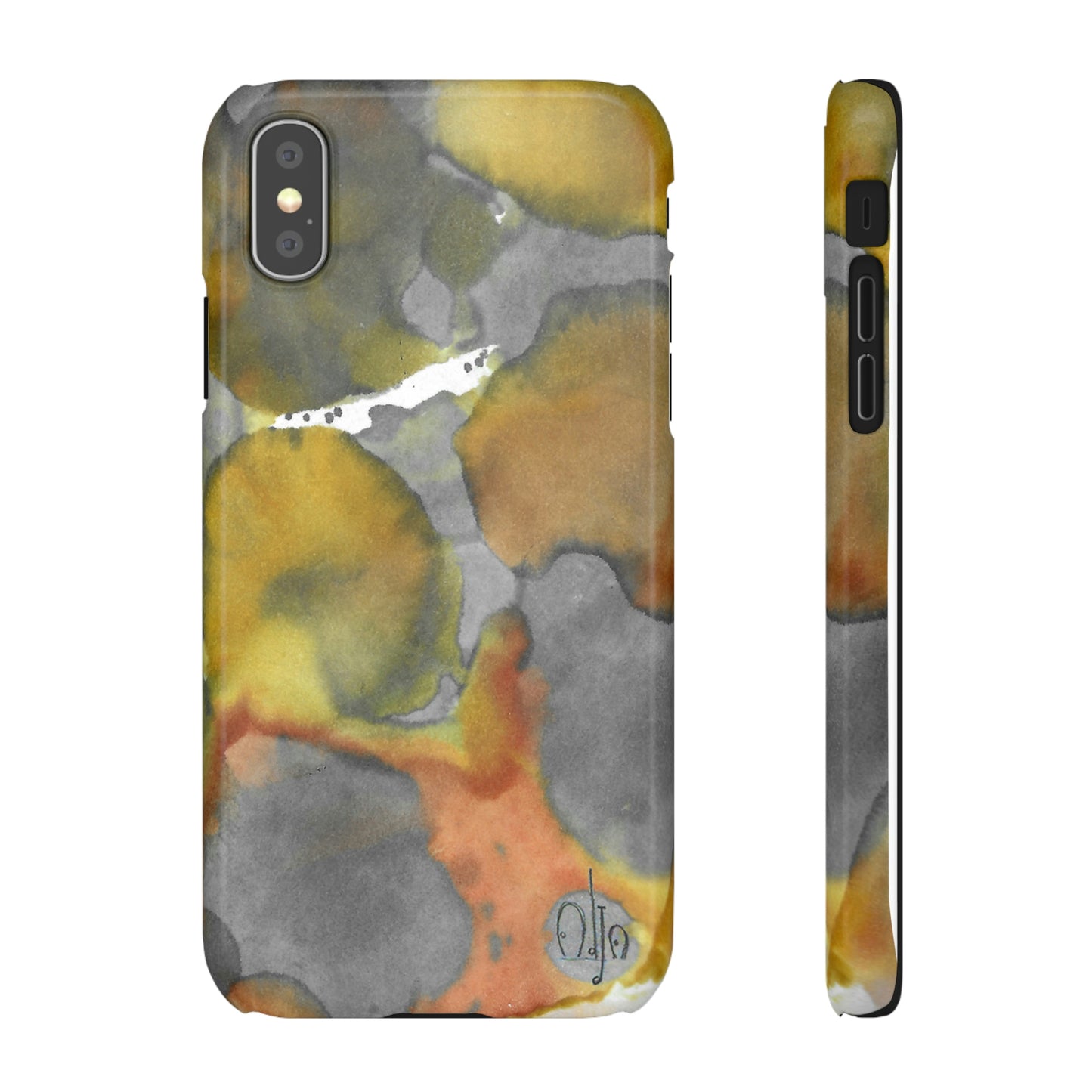 iPhone Samsung Galaxy Pixel5G Snap Case Phone Case Yellow Volcano - Alja Design