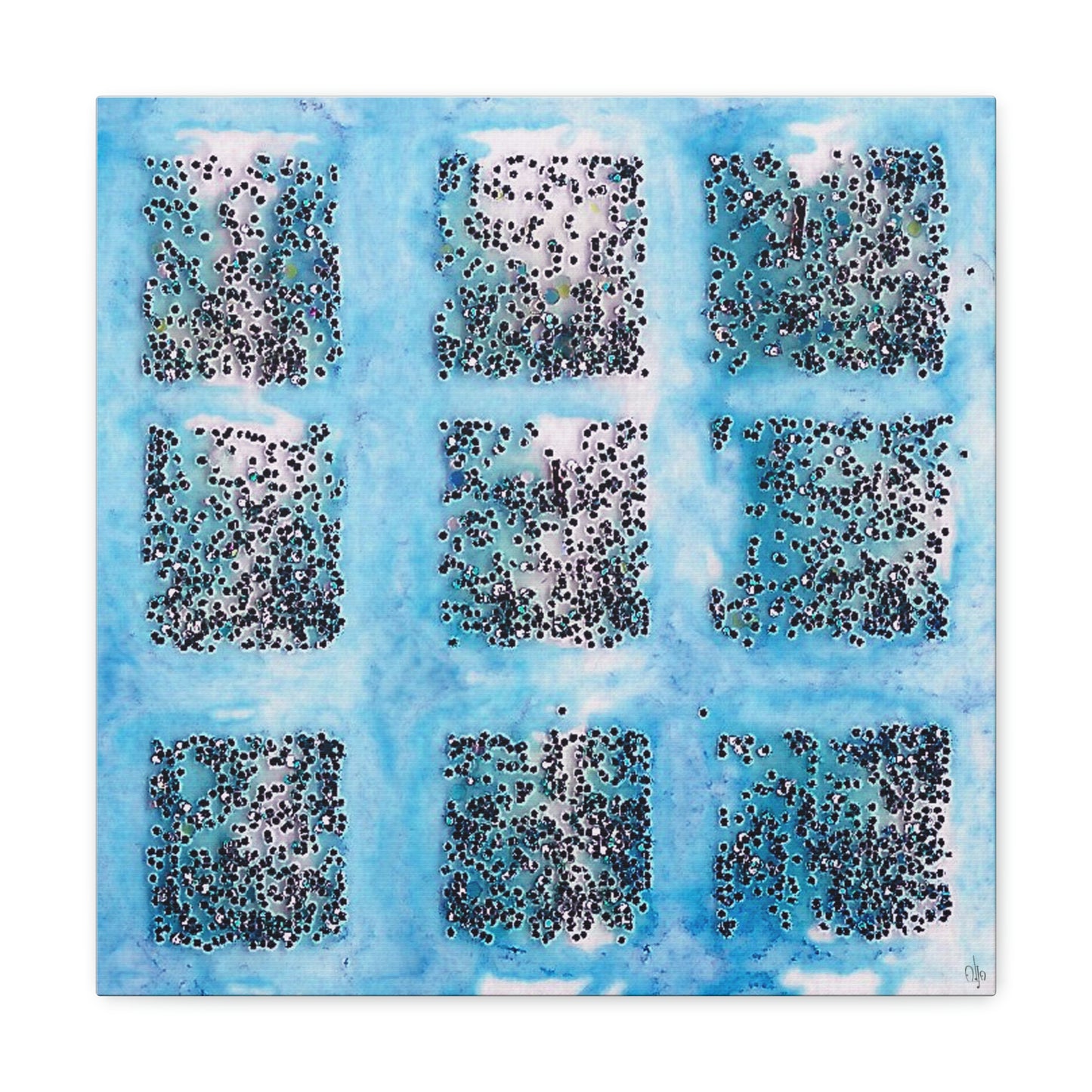 Fractal Blue 15 Canvas Print - Alja Design